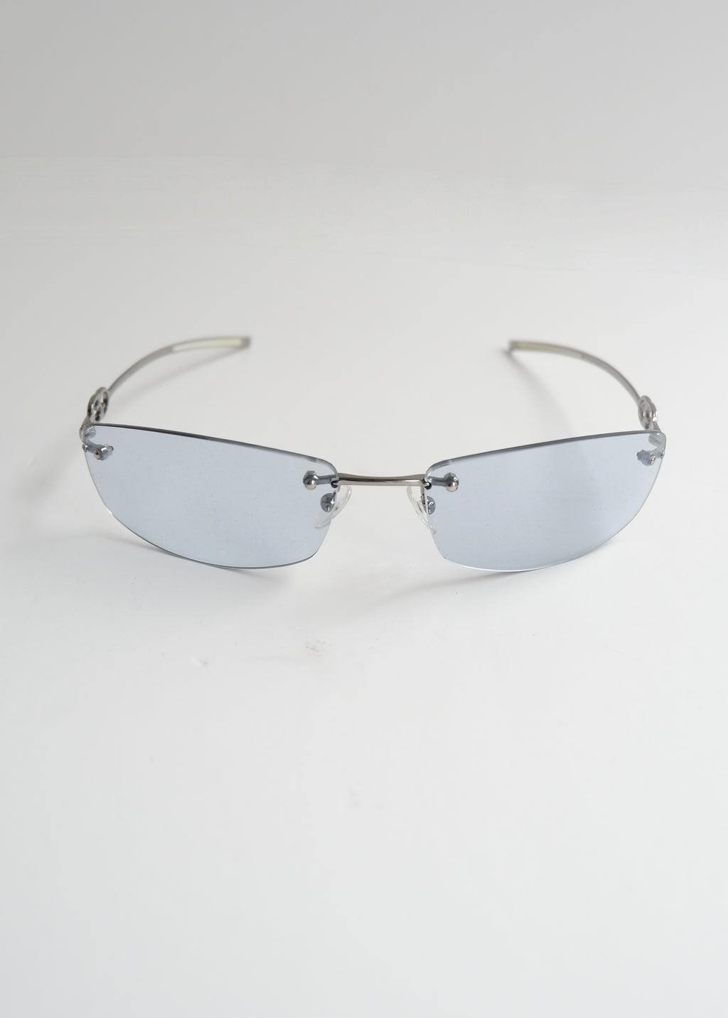 Authentic Preowned Vintage Gucci Light Blue Clear Lense Sunglases