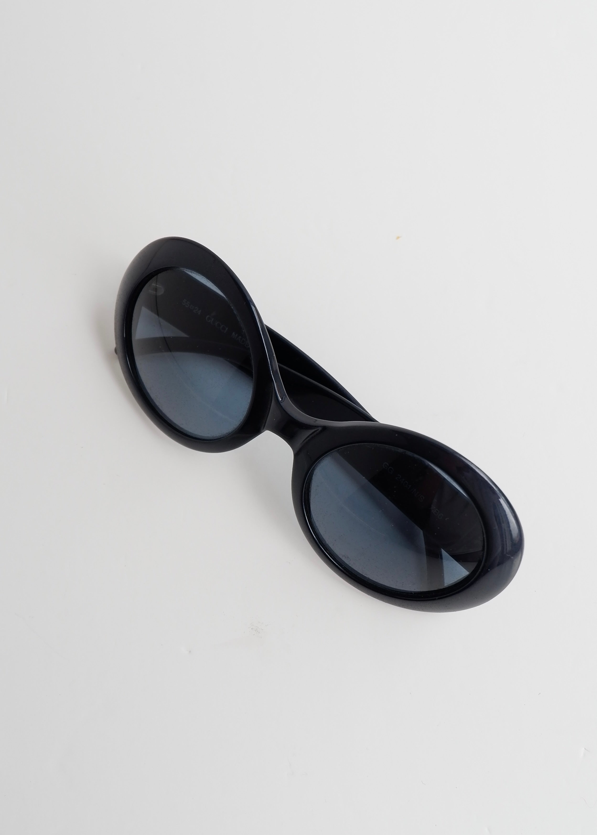 Authentic Preowned Gucci Navy Blue Round Frame Sunglasses