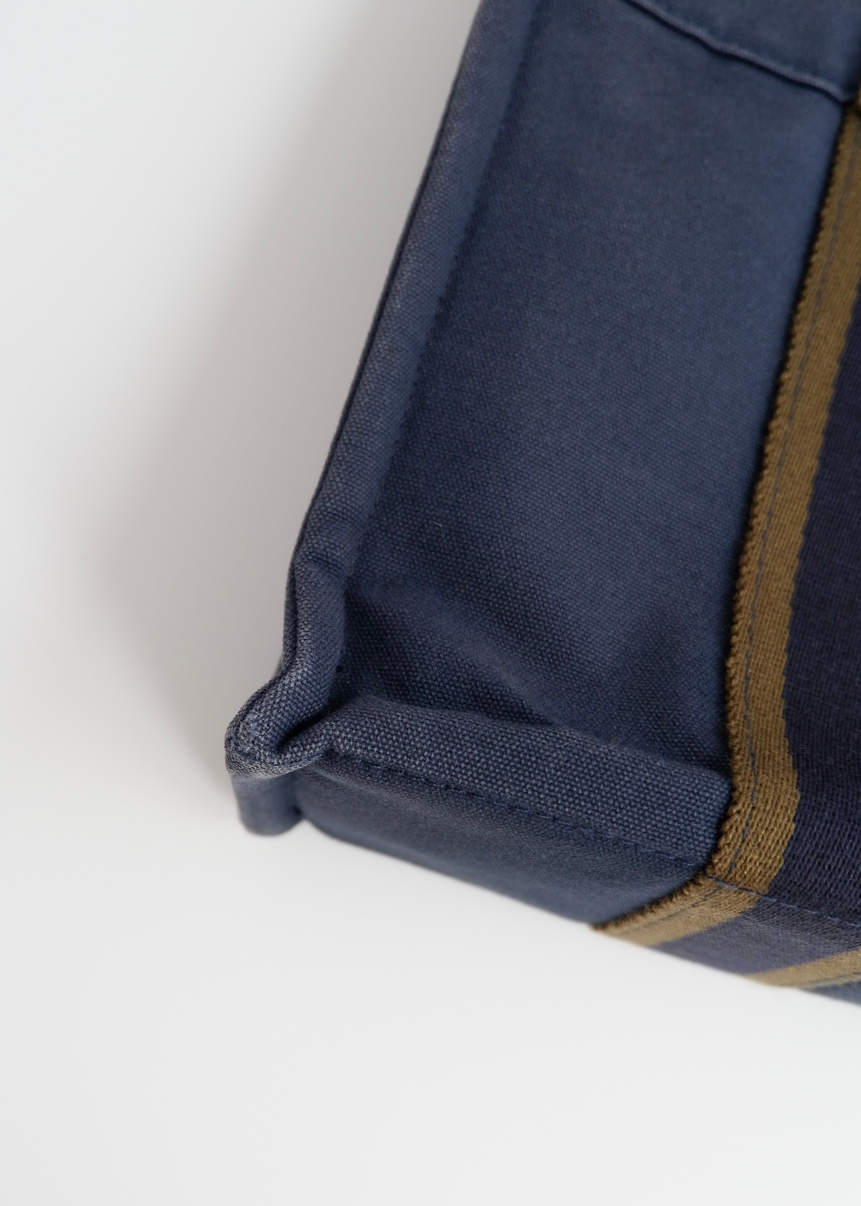 Sac cabas Hermes Fourre Tout PM toile marine authentique d'occasion