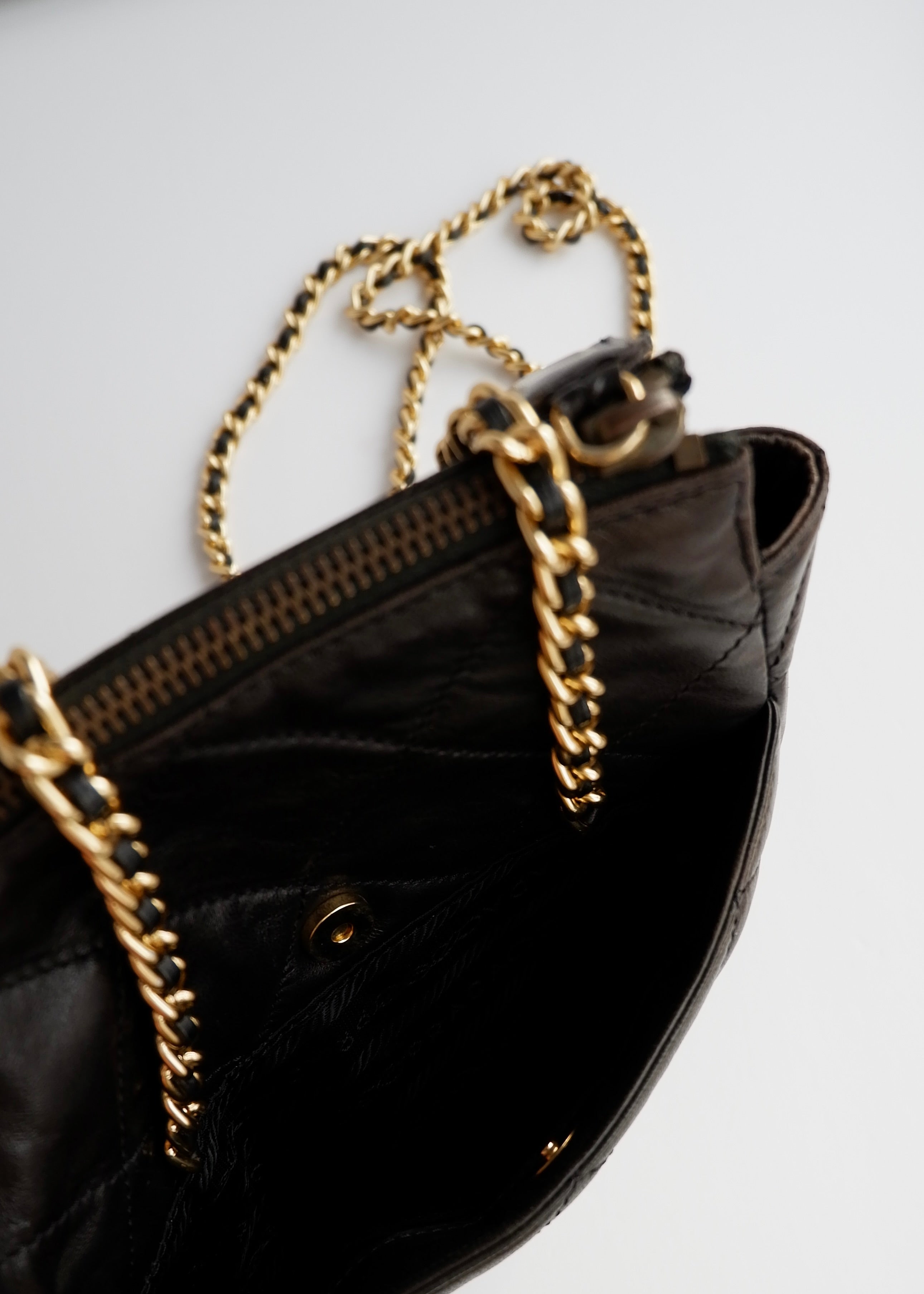 Authentic Preowned Prada Black Quilted Leather Chain Shoulder Bag