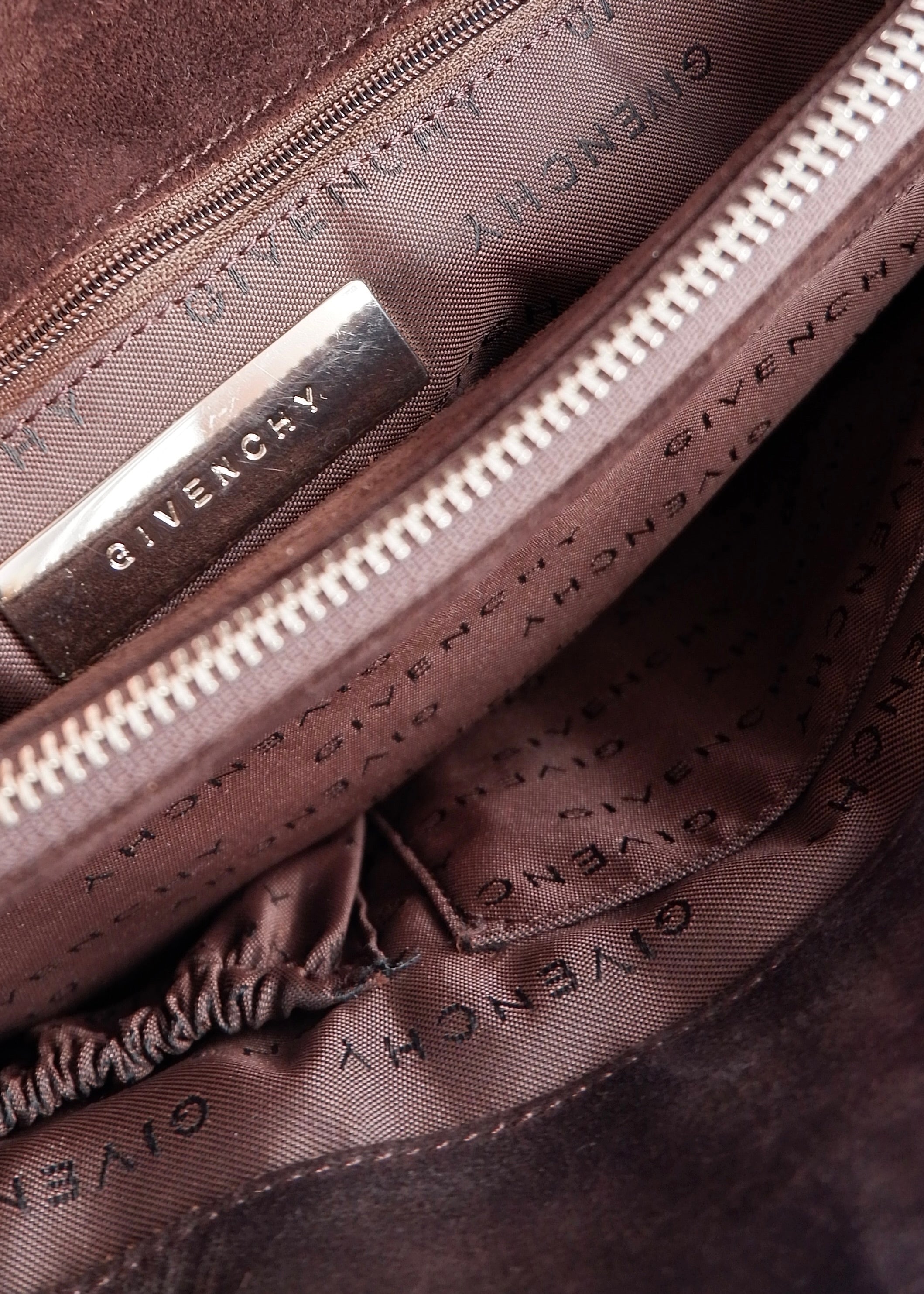 Sac cabas Givenchy en daim marron authentique d'occasion