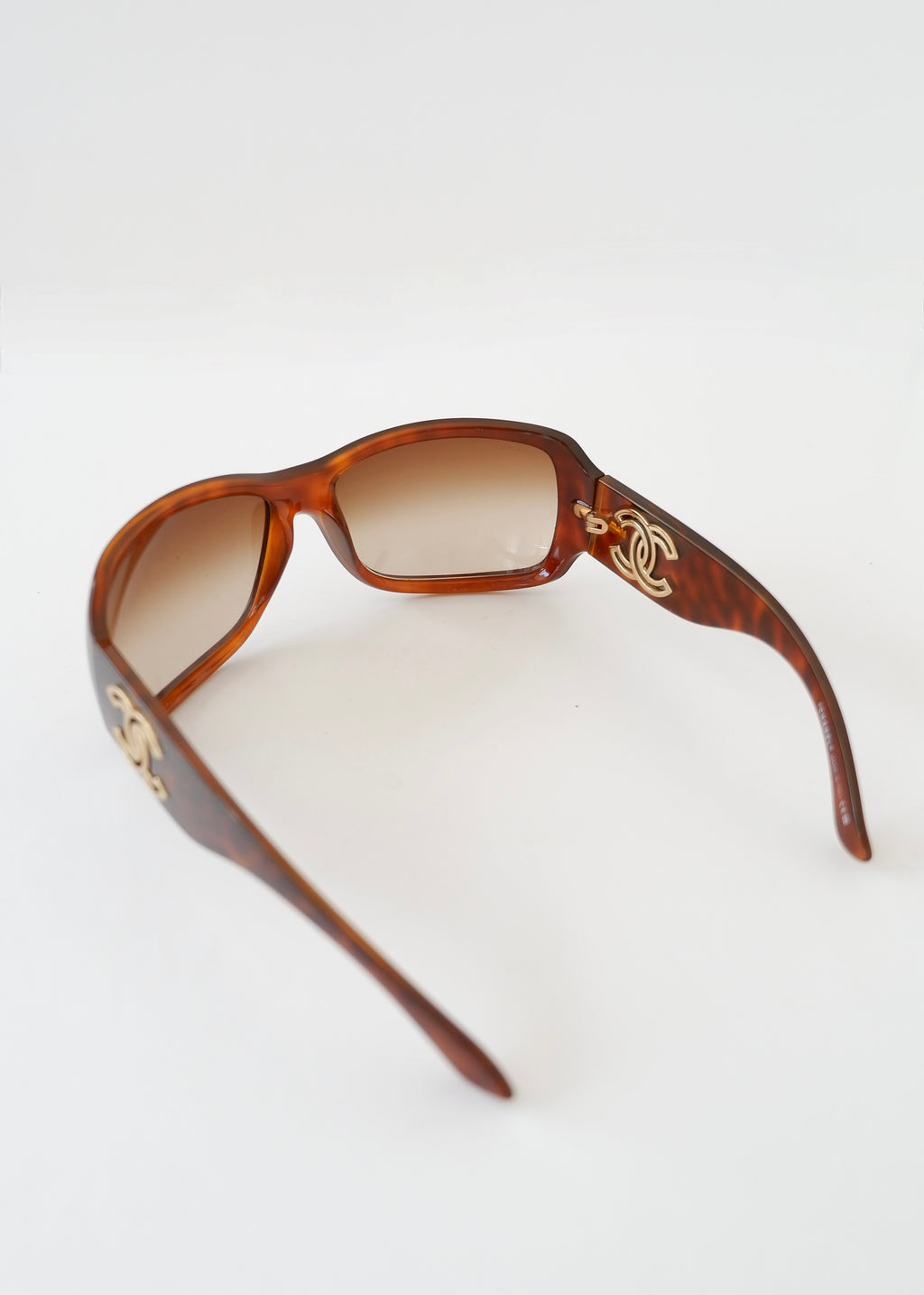 Authentic Preowned Chanel Brown Tortoise Square Frame CC Logo Sunglasses