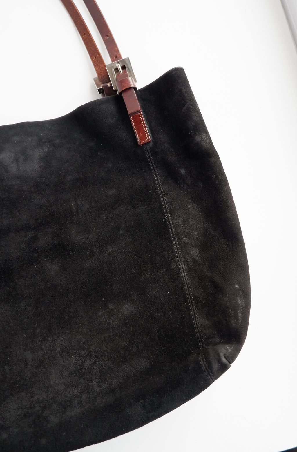 Authentic Preowned Fendi Black Suede Shoulder Bag