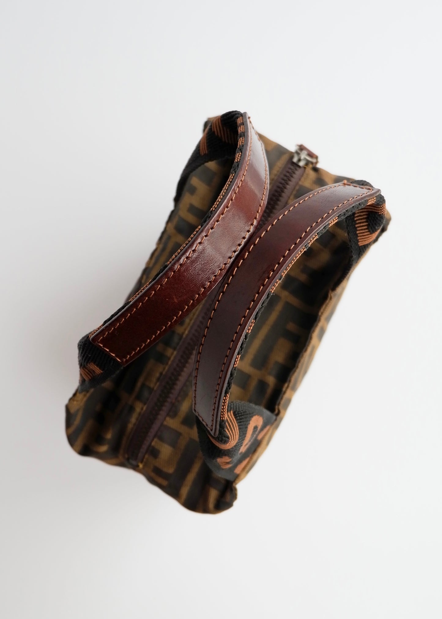 Authentic Preowned Vintage Fendi Brown Zucca Micro Handbag