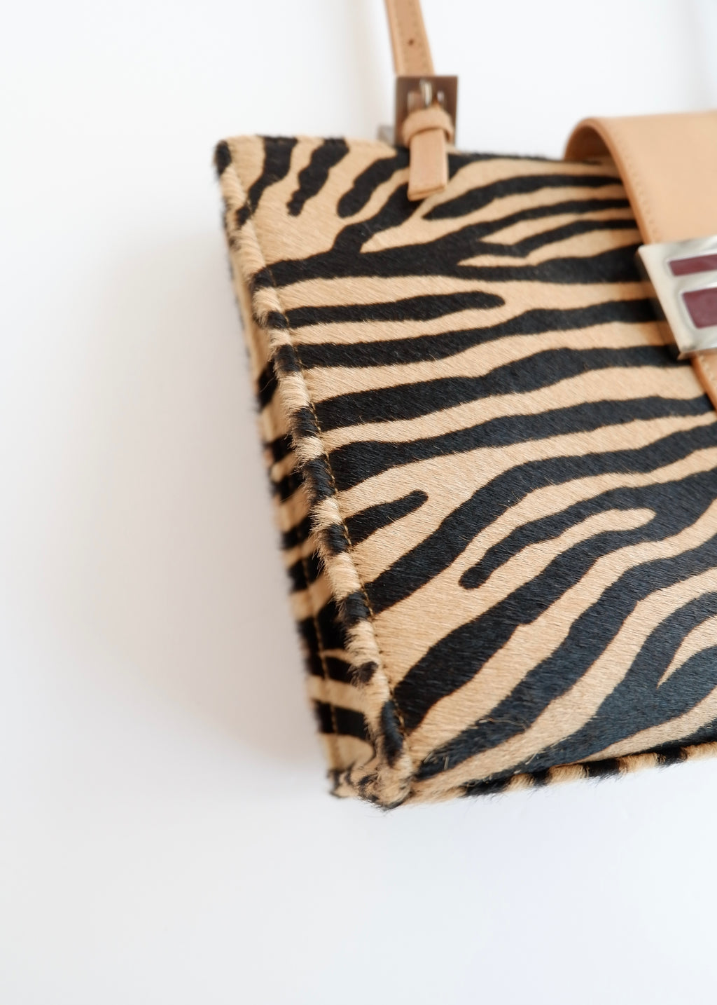 Authentic Preowned Fendi Zebra Print Shoulder Bag