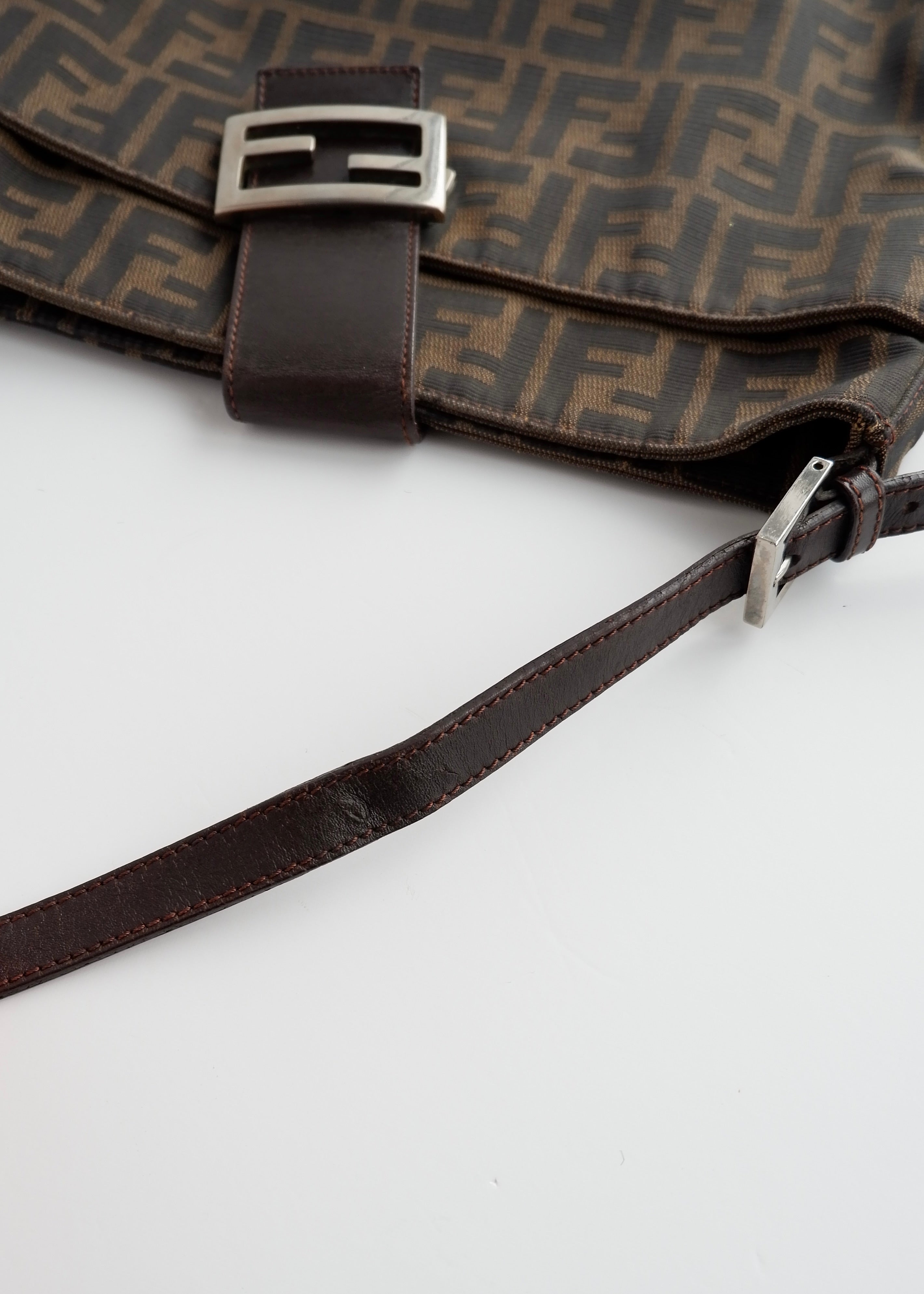 Authentic Preowned Fendi Brown Zucca Shoulder Bag