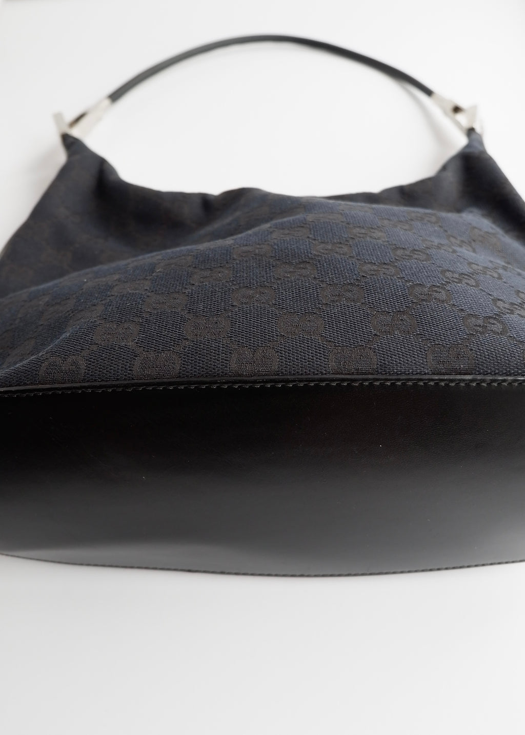 Authentic Preowned Gucci Black GG Canvas SHW Shoulder Bag