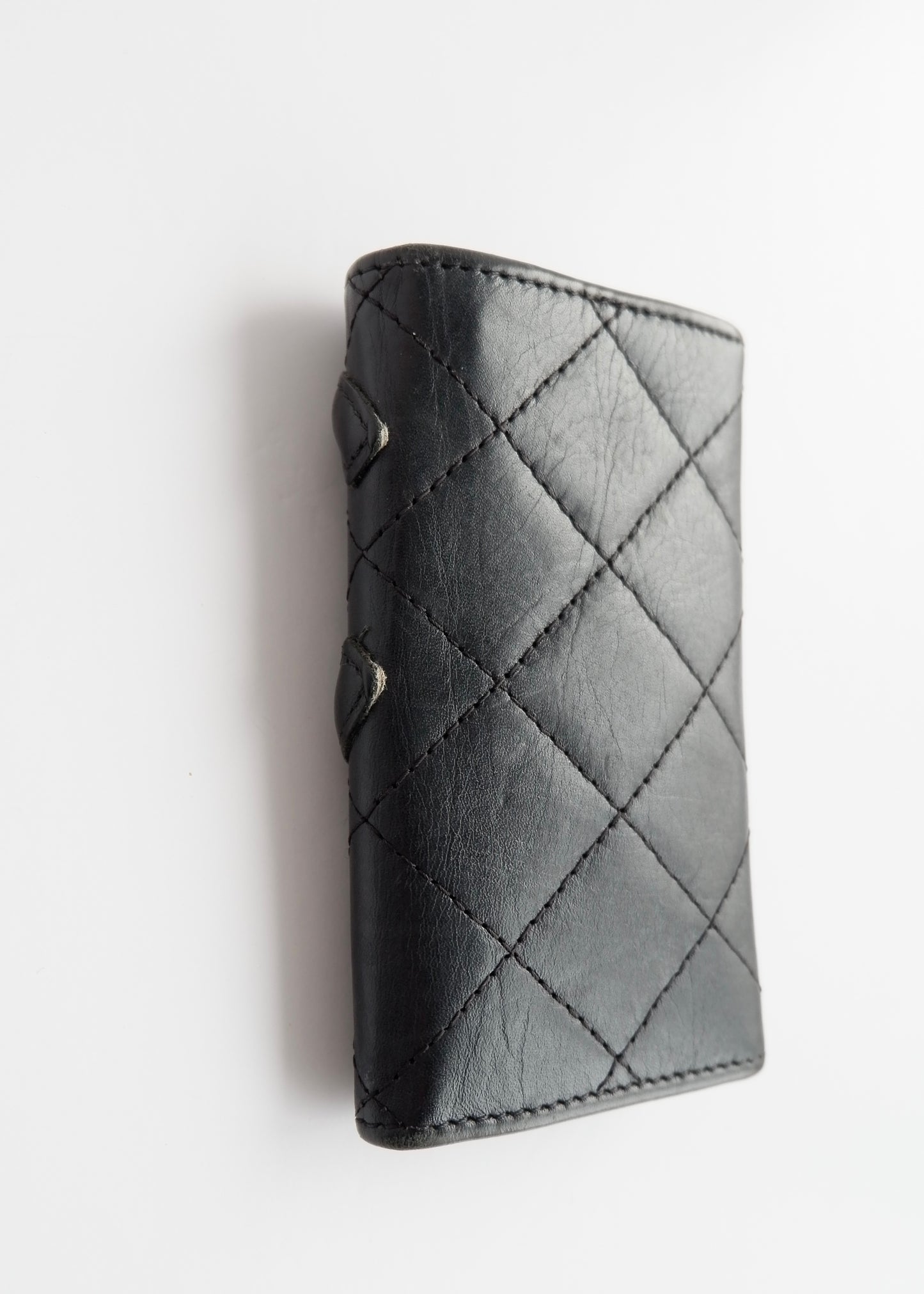 Authentic Preowned Chanel Black Leather Cambon Key Case