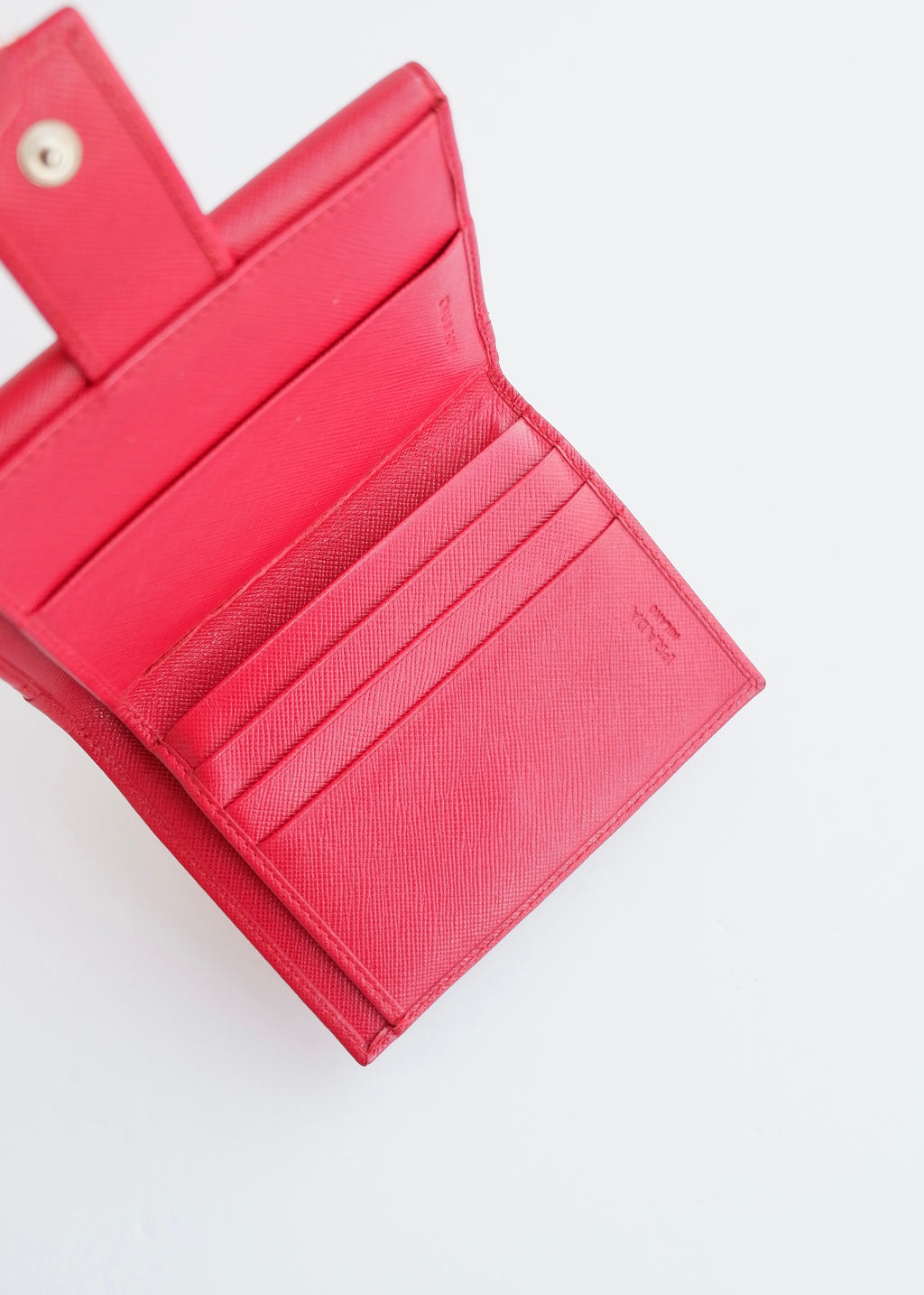 Authentic Preowned Prada Red Saffiano Leather Bi Fold Wallet