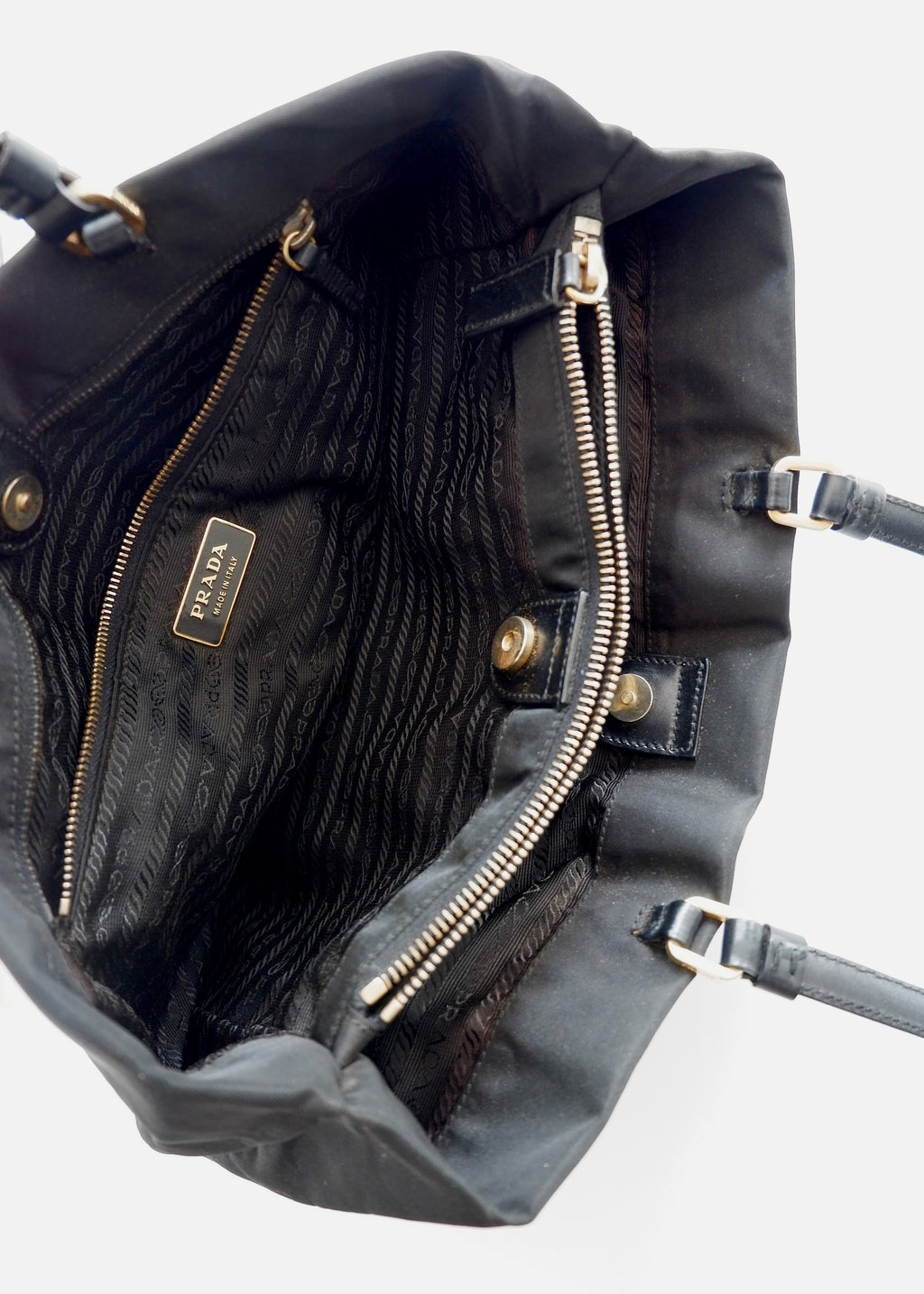Authentic Preowned Prada Black Nylon Shoulder Tote GHW
