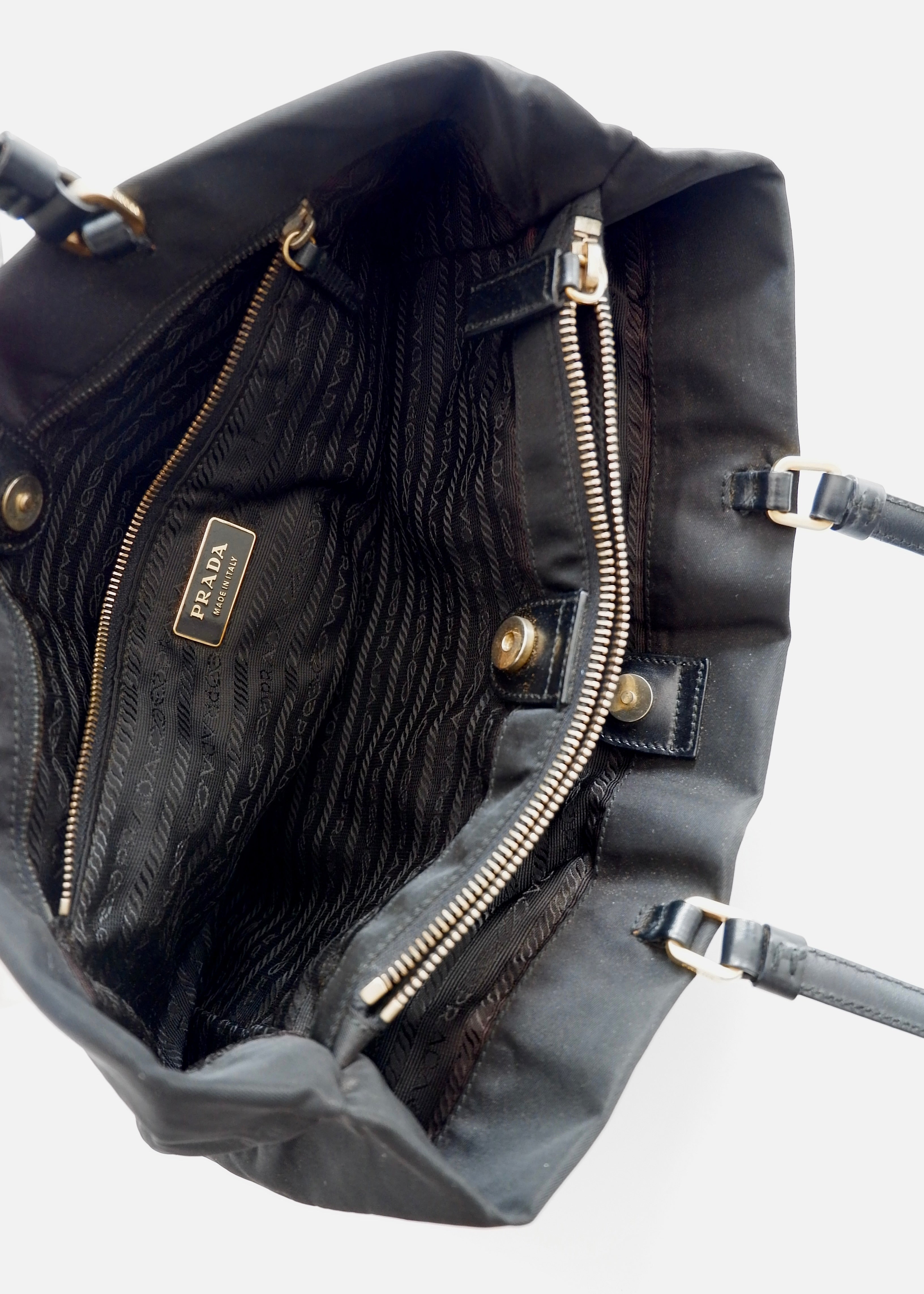Authentic Preowned Prada Black Nylon Shoulder Tote GHW