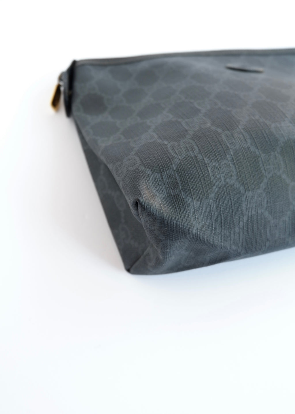 Authentic Preowned Vintage Gucci Black GG Coated Canvas Pouch