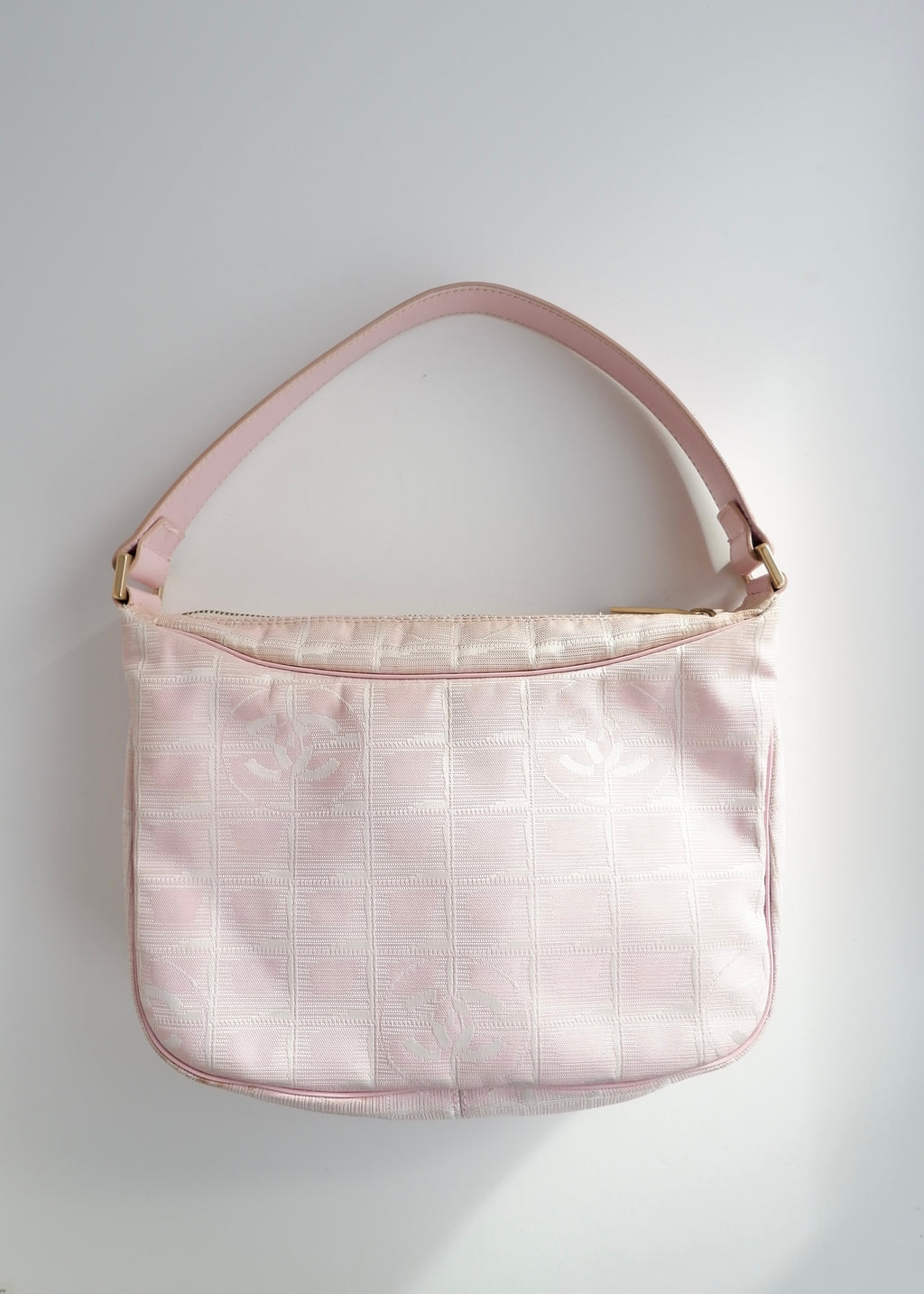Authentic Preowned Chanel Pink Travel Line Shoulder Bag