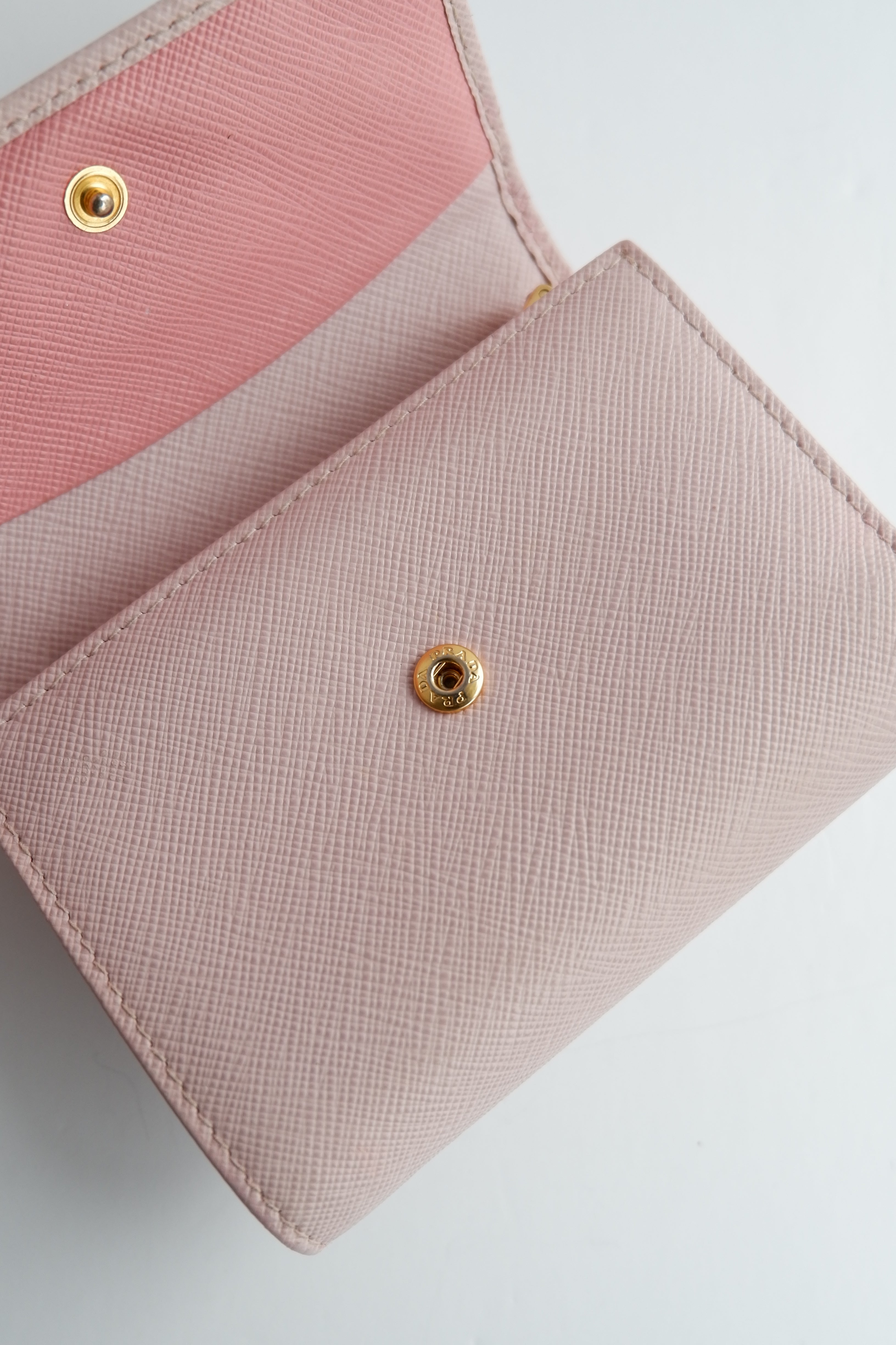 Authentic Preowned Prada Baby Pink Saffiano Leather Bi Fold Wallet