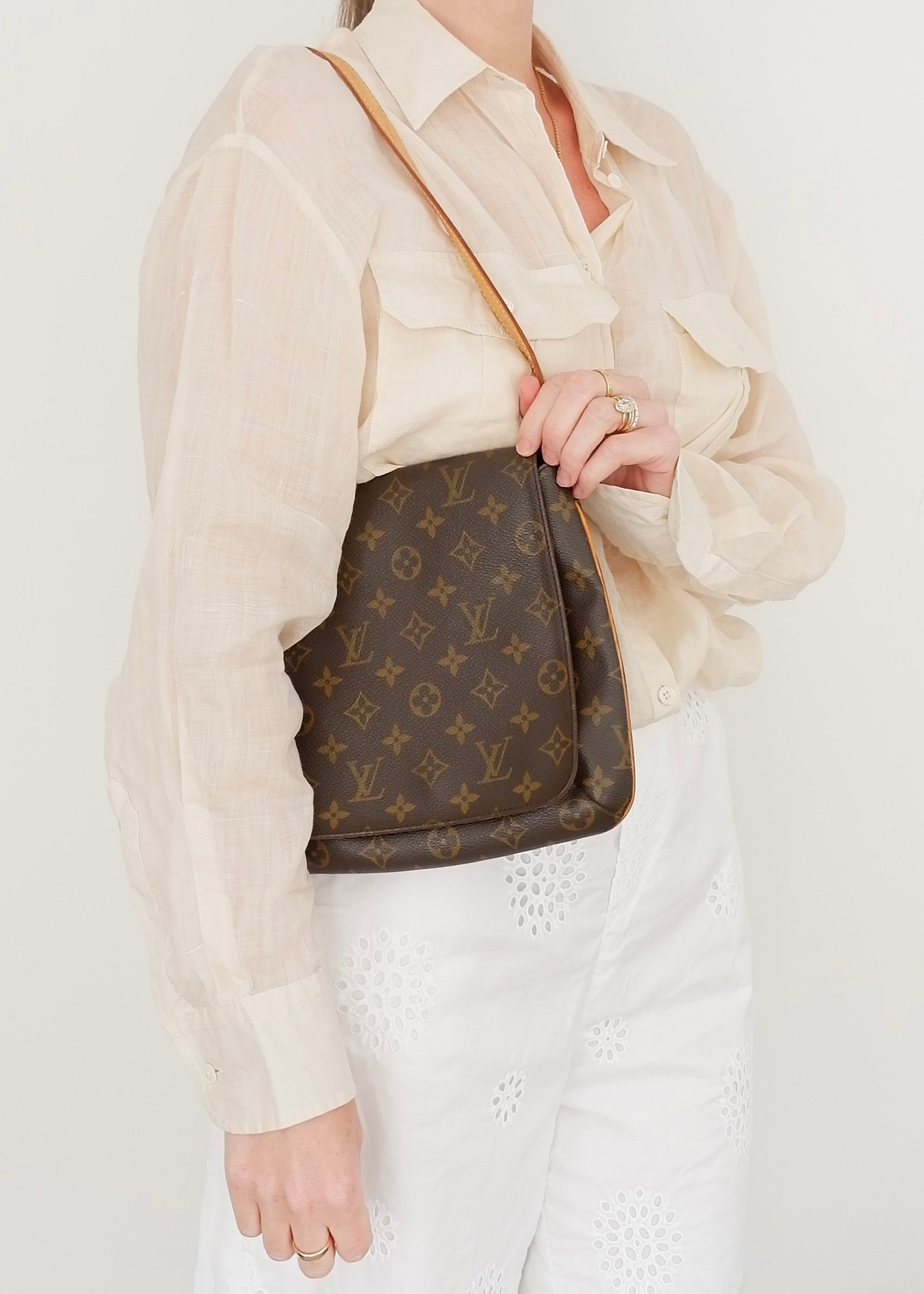 Preowned Louis Vuitton Brown Monogram Musette Tango Salsa Shoulder Bag