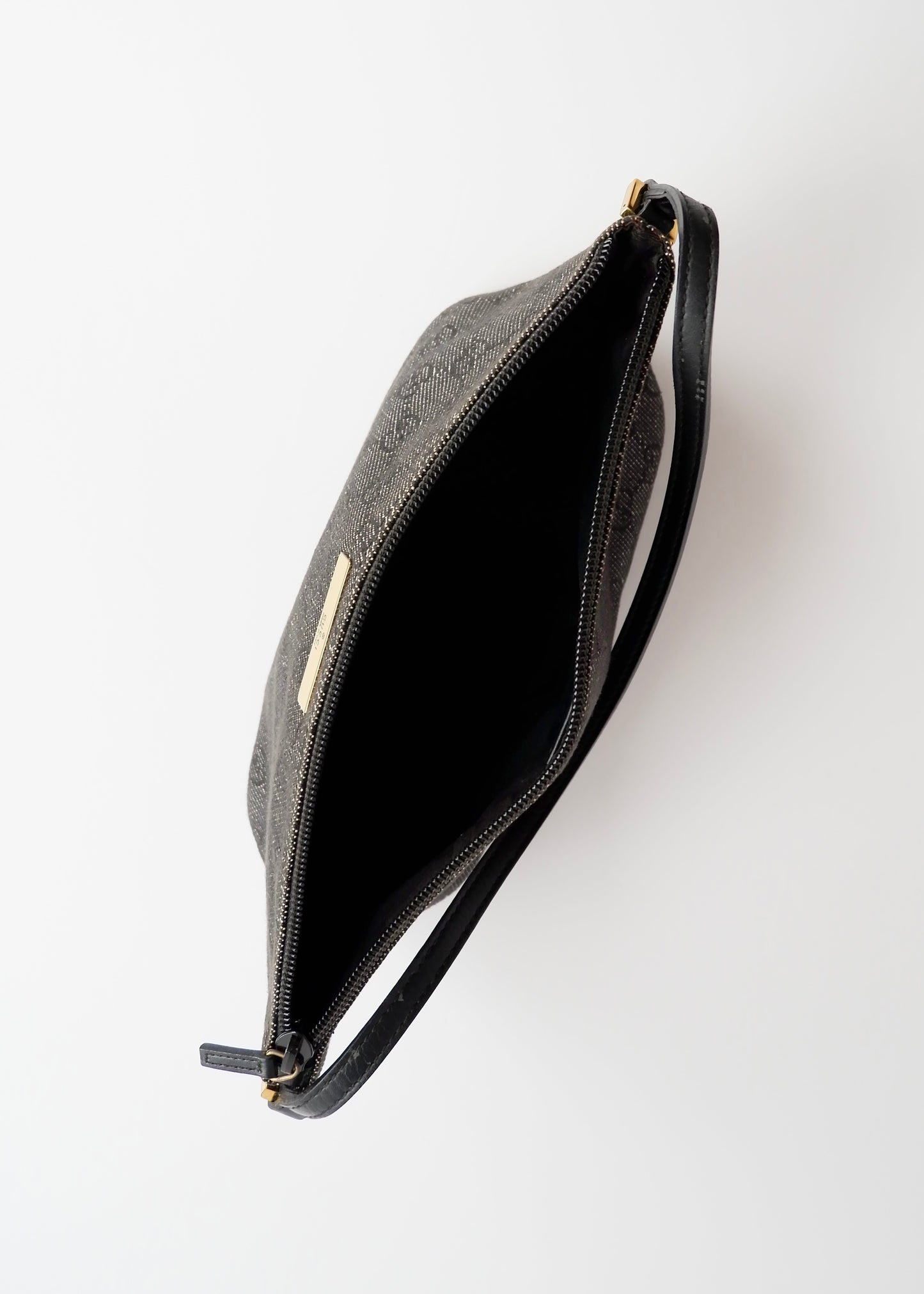 Authentic Preowned Gucci Black GG Canvas Boat Pochette