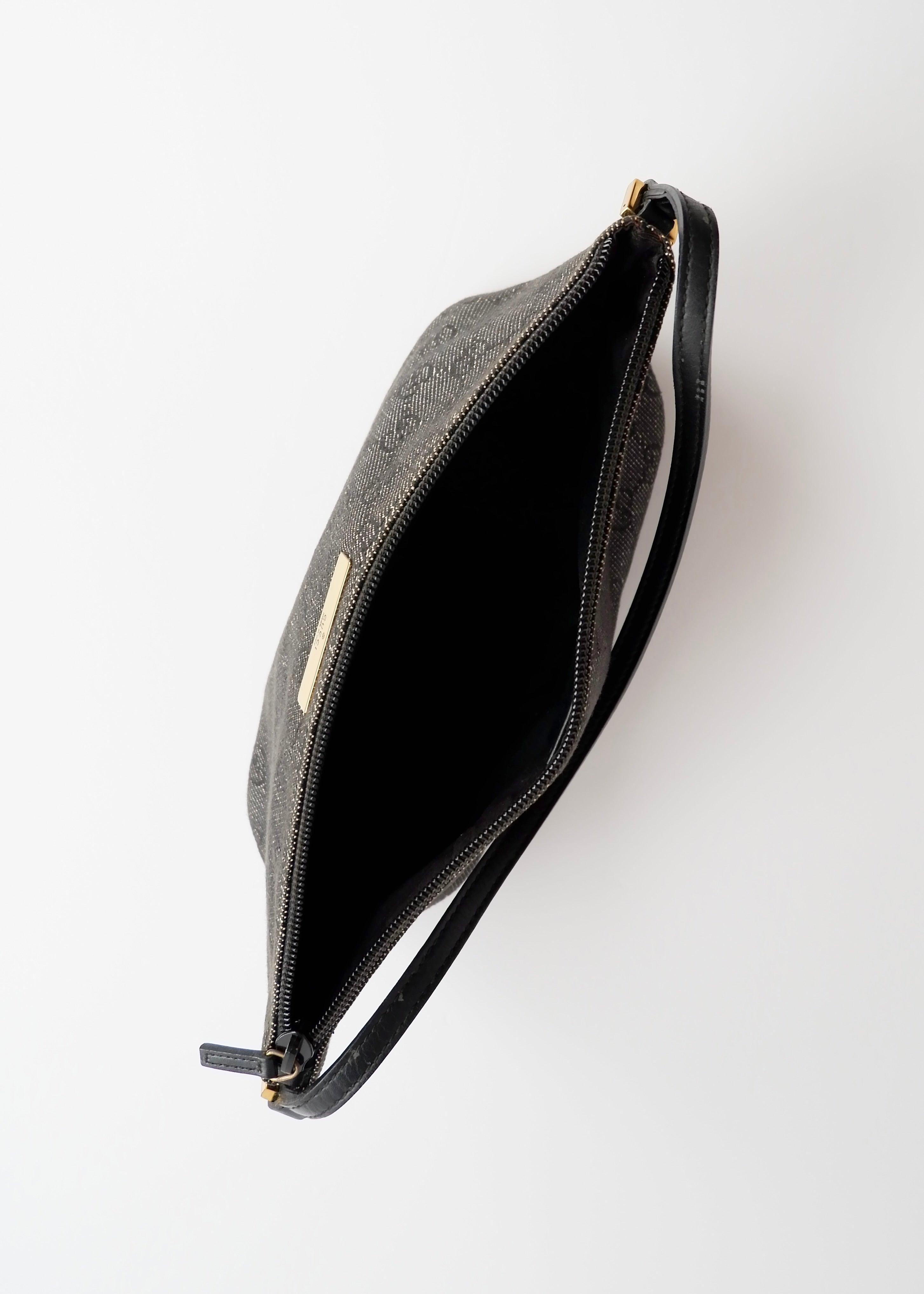 Authentic Preowned Gucci Black GG Canvas Boat Pochette