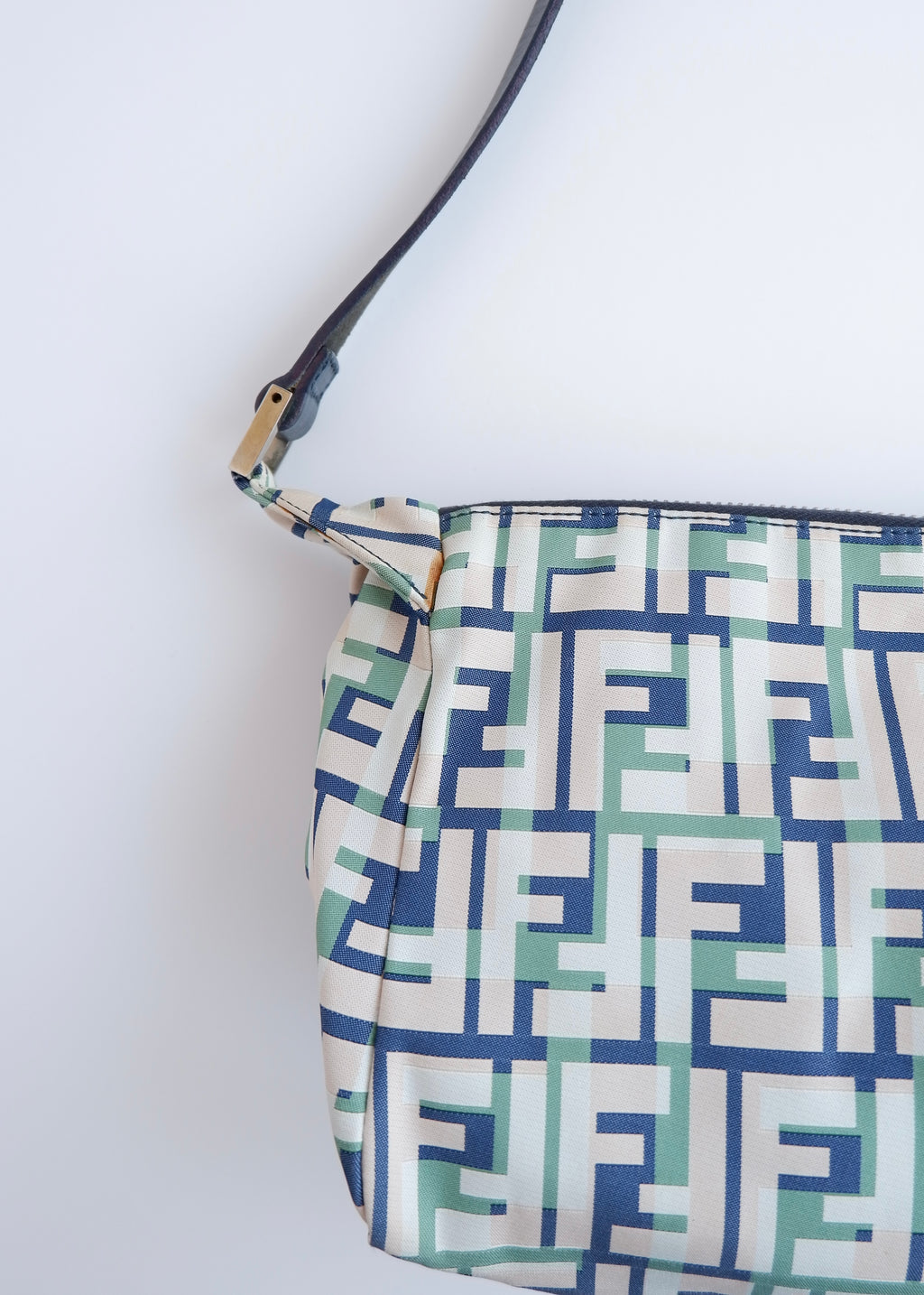 Authentic Preowned Fendi Multi Color Zucca Canvas Shoulder Bag