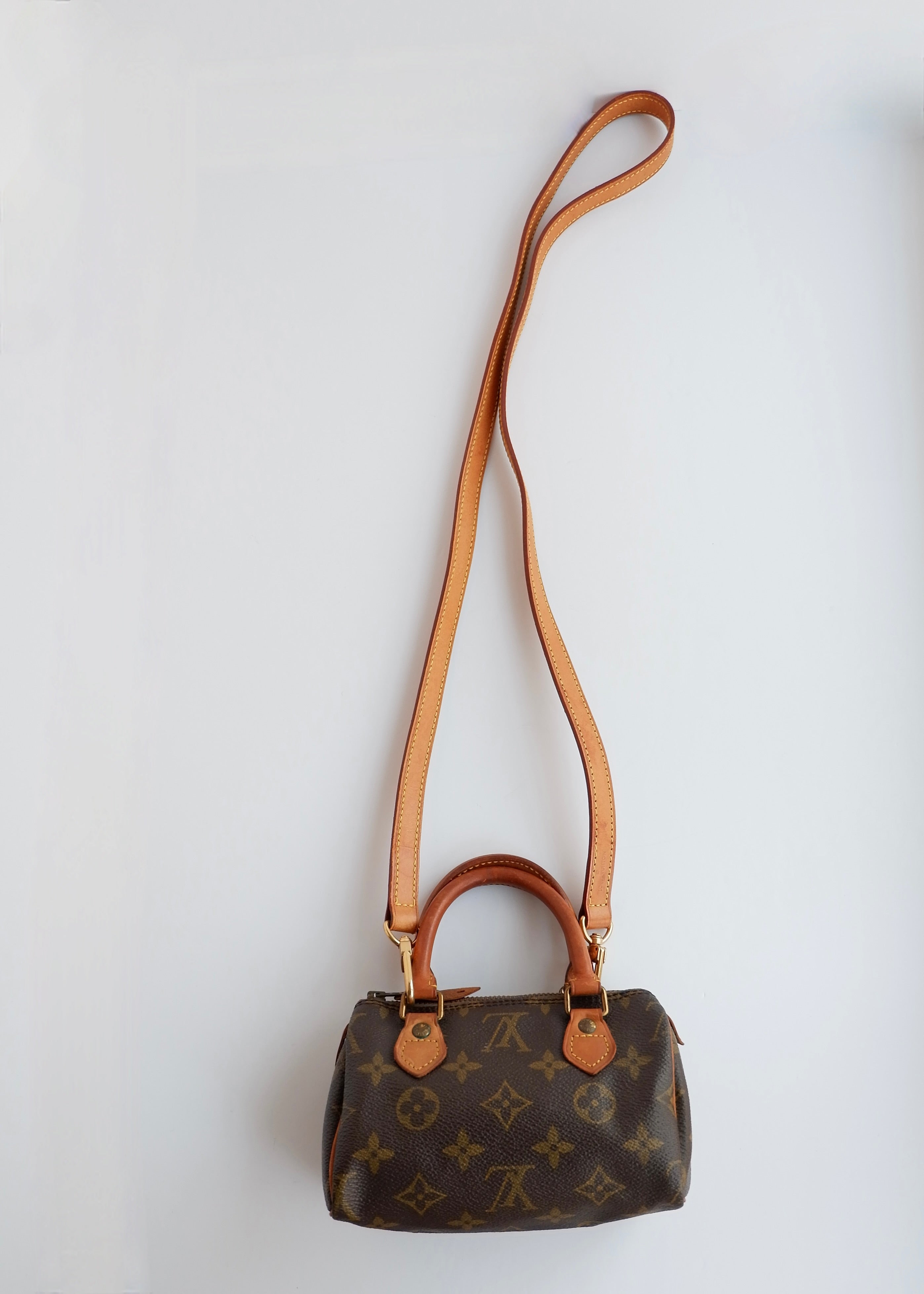Authentic Preowned Vintage Louis Vuitton Monongram Nano Speedy (with strap)