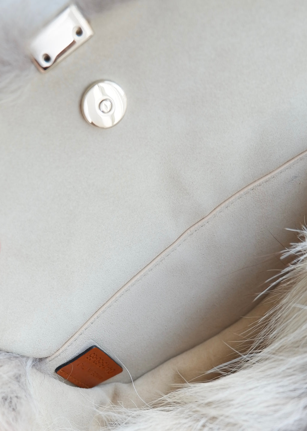 Preowned Chloé Brown Leather/ Fur Georgia Belt Bag