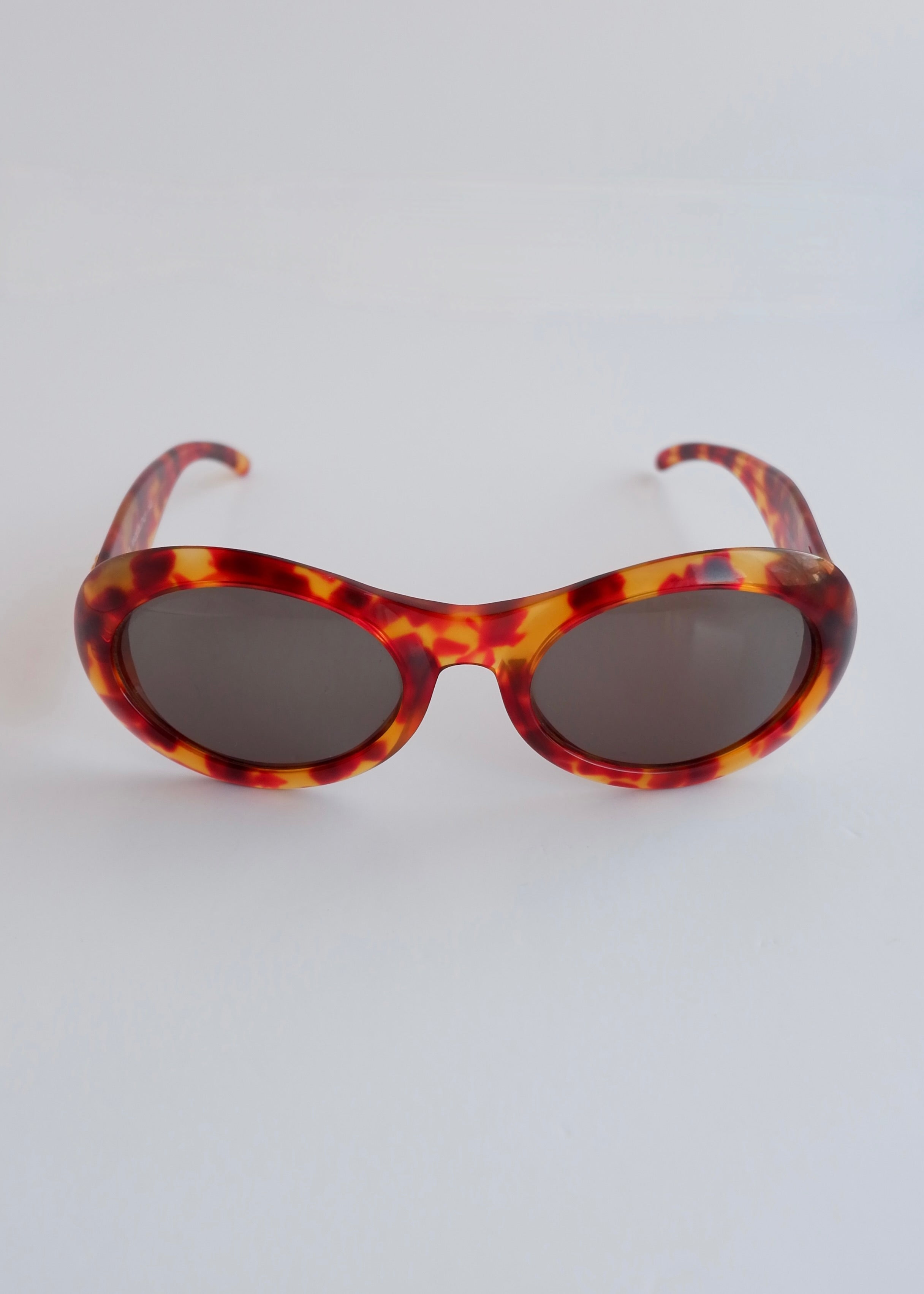 Authentic Preowned Vintage Gucci Brown Tortoise Round Frame Sunglasses