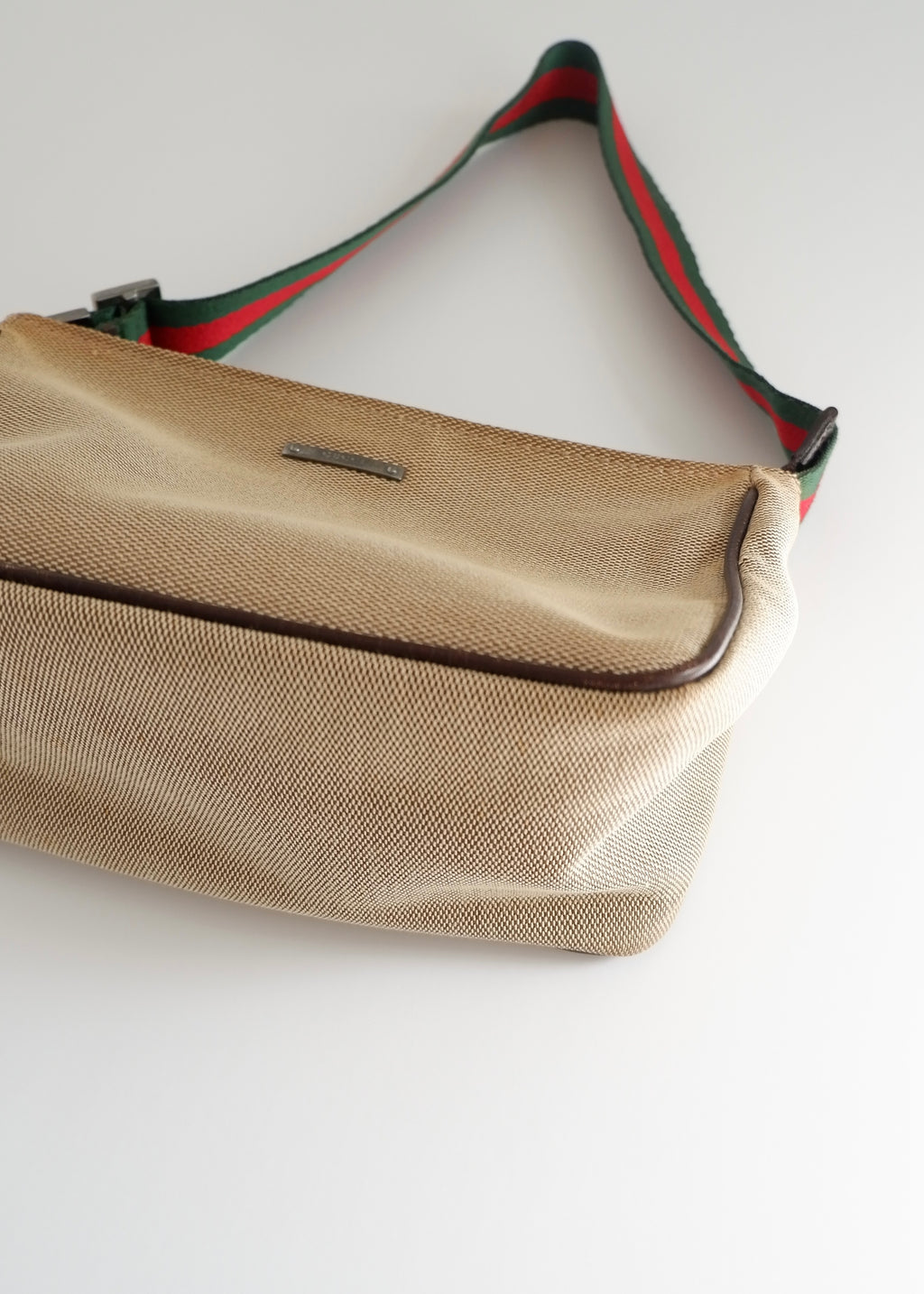 Authentic Preowned Gucci Beige Sherry Line Shoulder Bag
