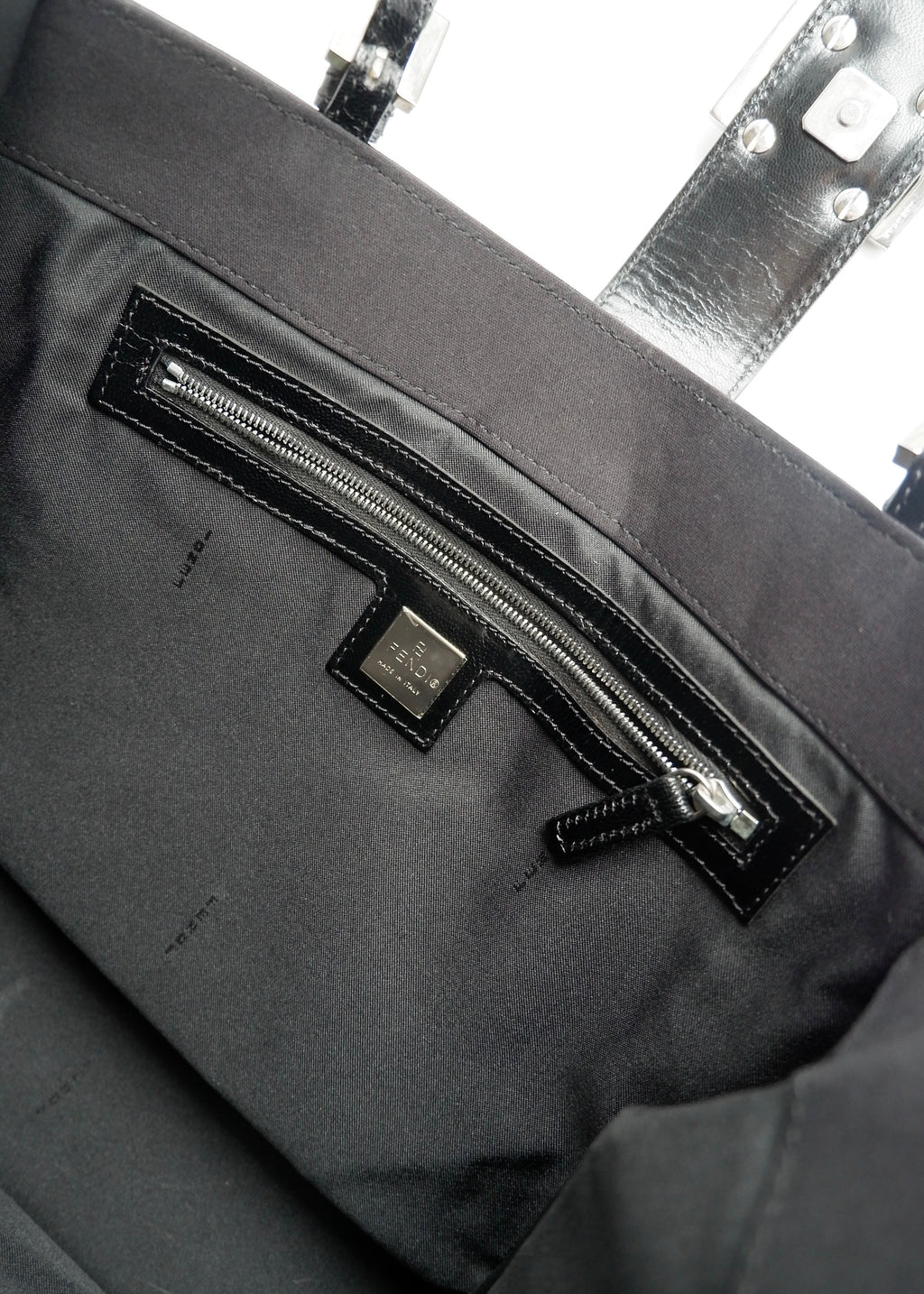 Authentic Preowned Fendi Black Fabric FF Logo Shoulder Bag