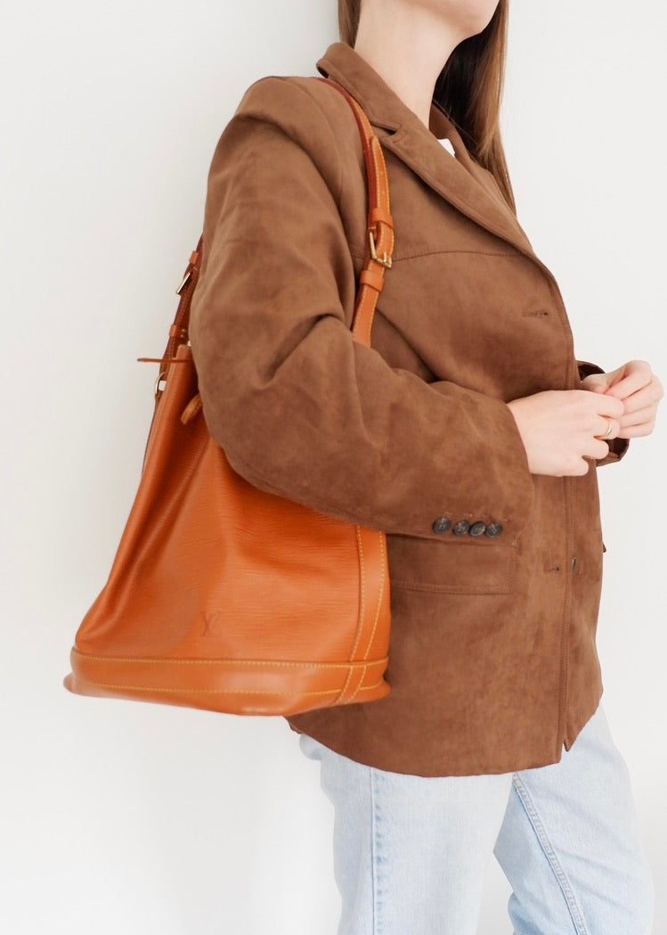 Authentic Preowned Louis Vuitton Brown Leather Epi Noe