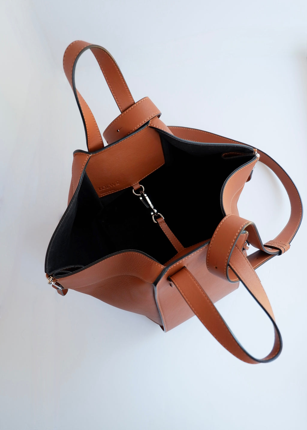 Preowned Loewe Brown Leather Hammock Bag