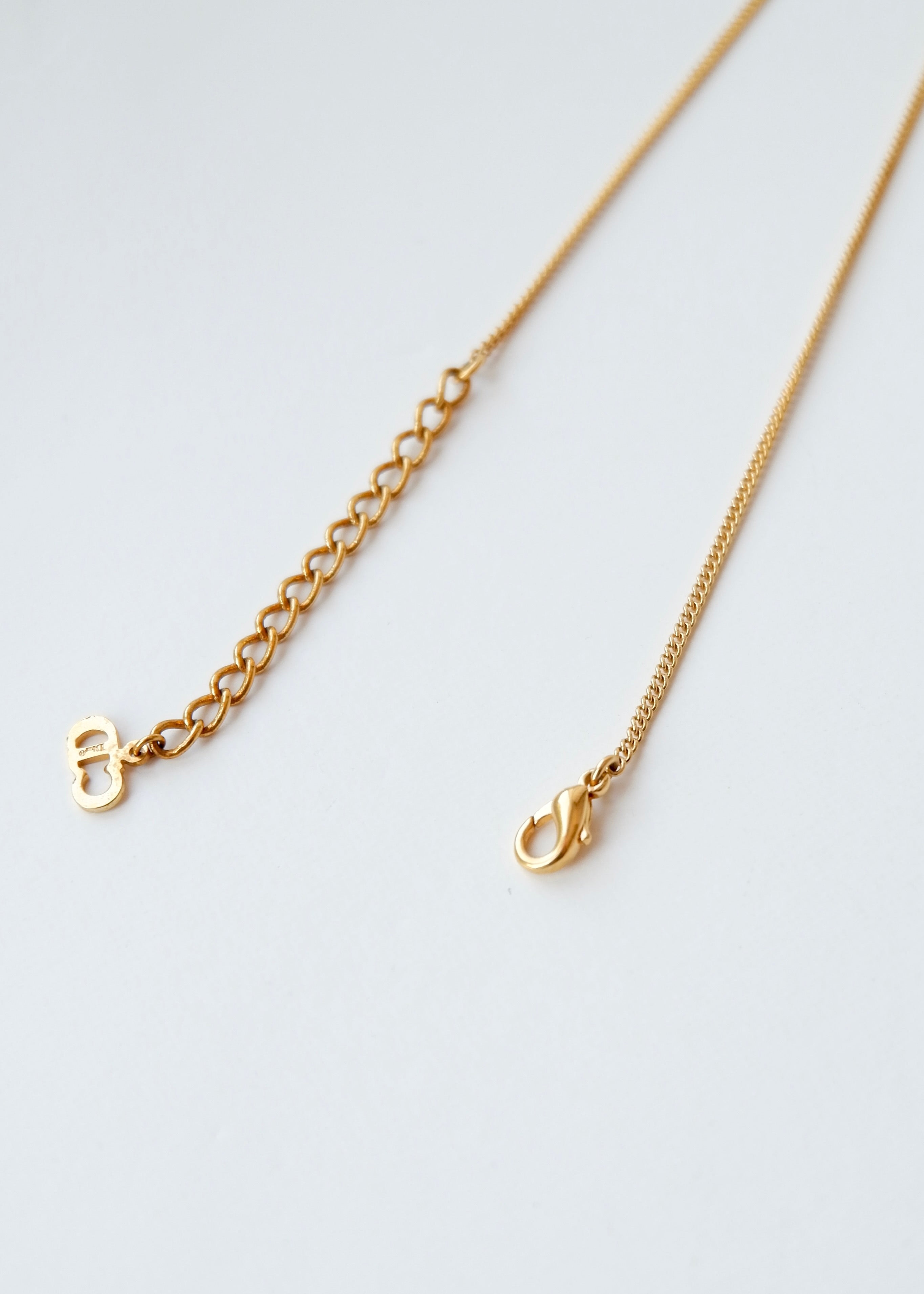 Preowned Vintage Dior Gold-Tone Saddle Charm Necklace