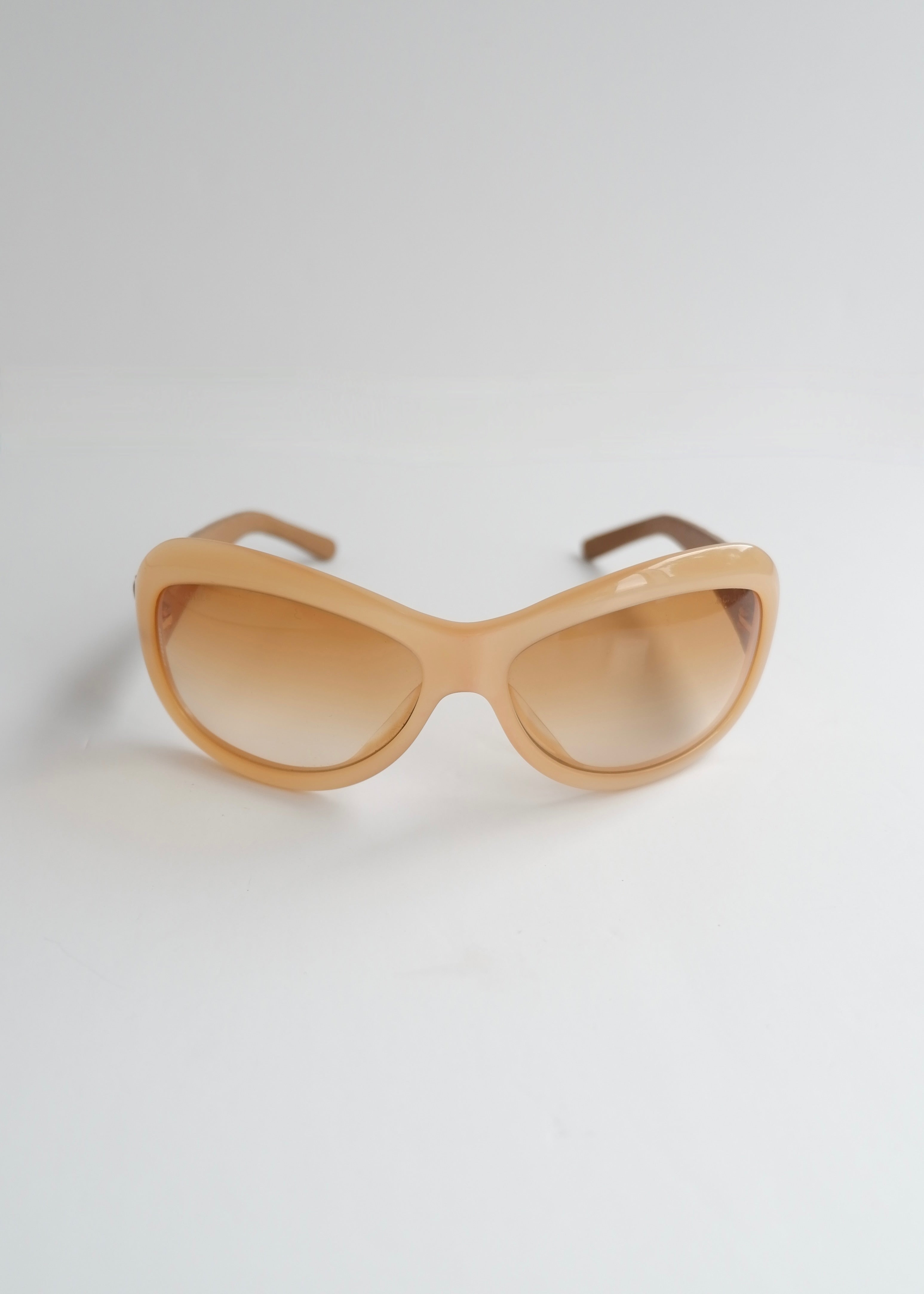 Authentic Preowned VIntage Chanel Beige Square Frame Sunglasses