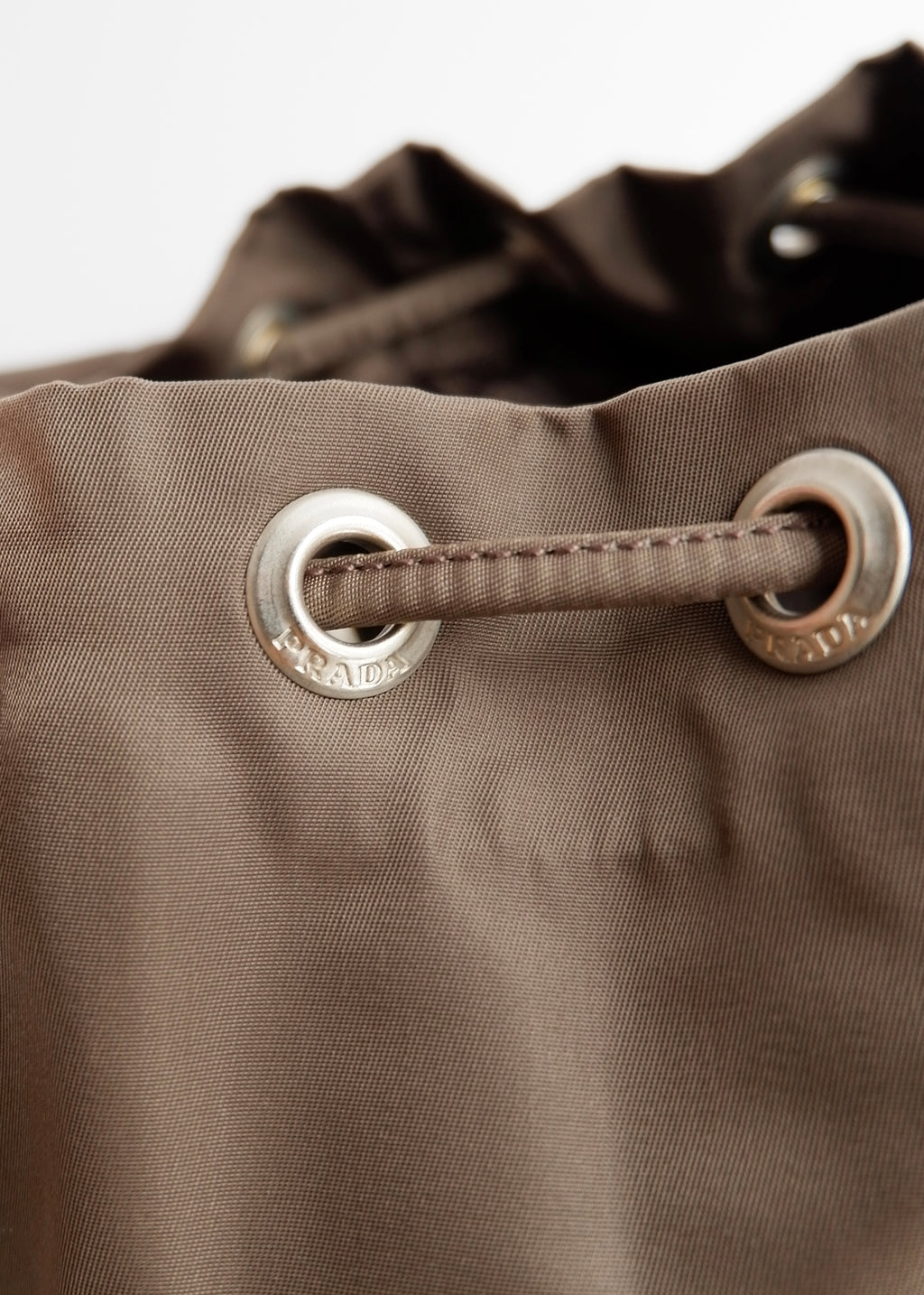 Preowned Prada Khaki Nylon Small Backpack