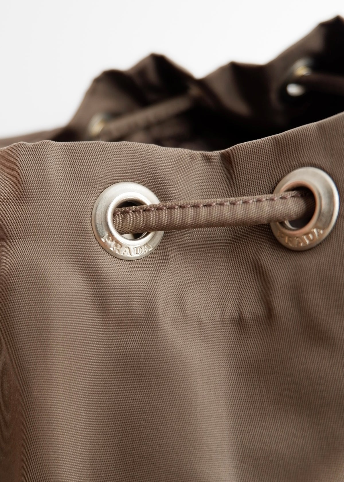 Preowned Prada Khaki Nylon Small Backpack