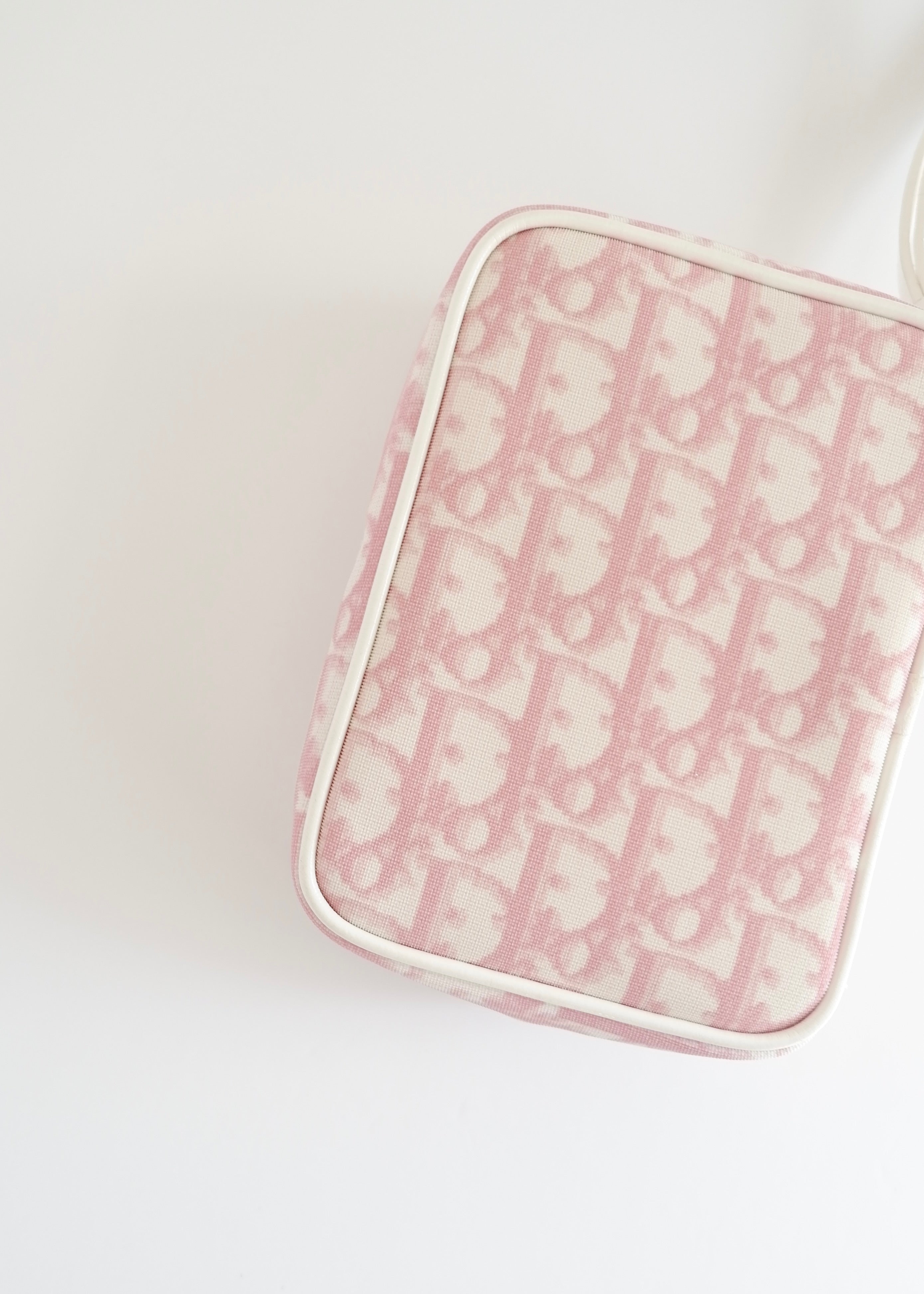 Authentic Preowned Vintage Dior Pink Trotter Wrist Pouch