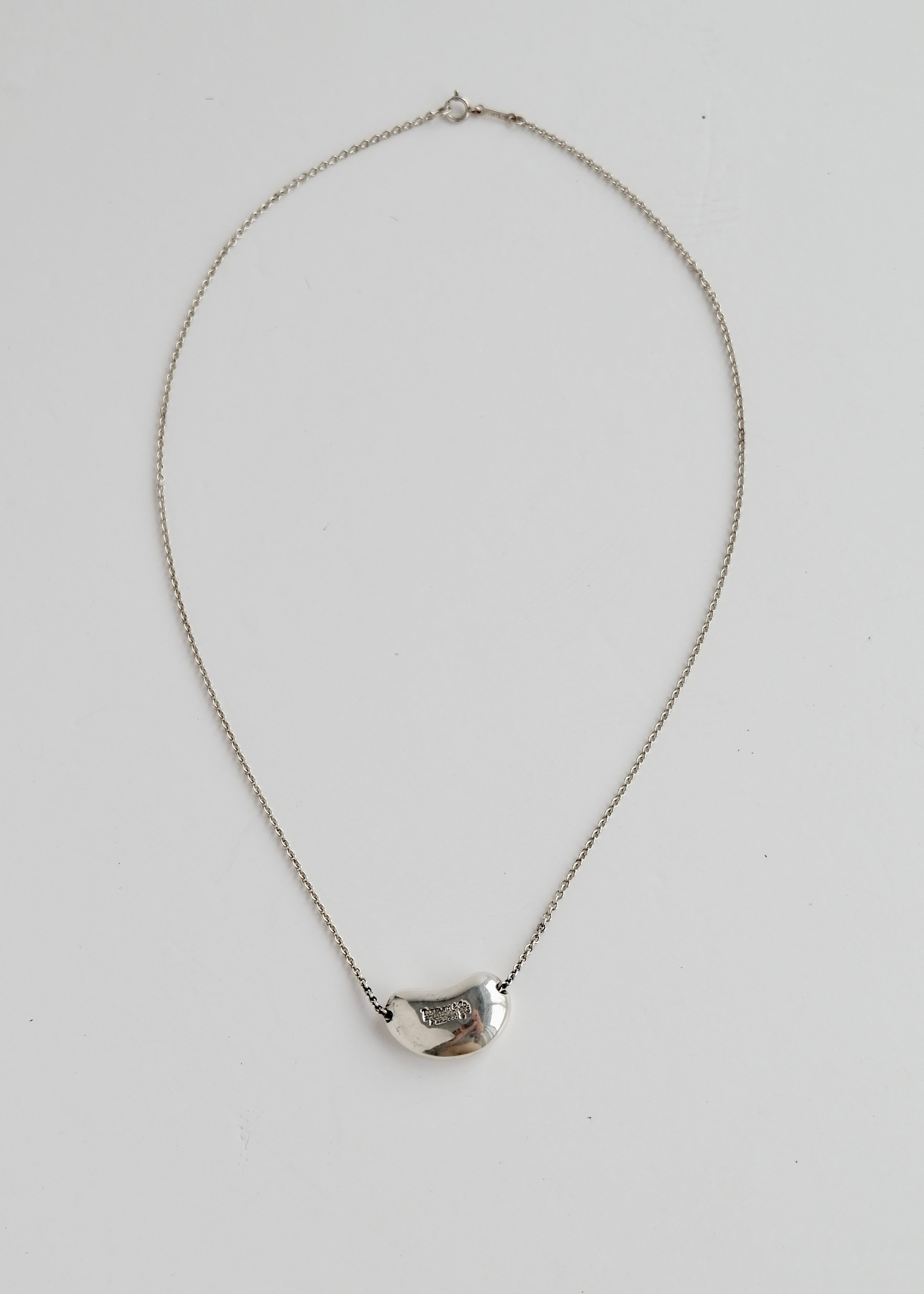 Authentic Preowned Tiffany & Co. Silver Bean Necklace (Large)