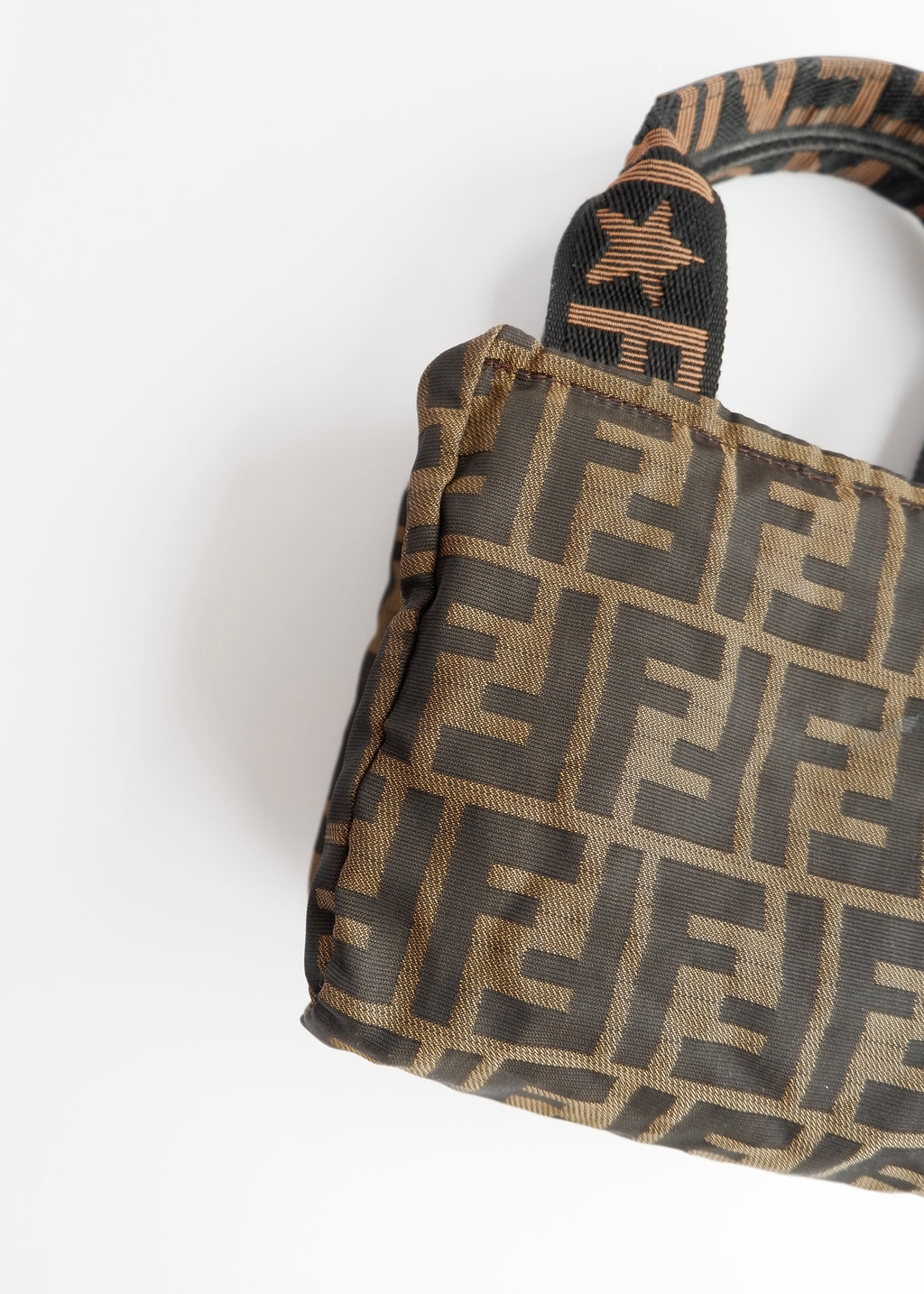 Authentic Preowned Vintage Fendi Brown Zucca Micro Handbag