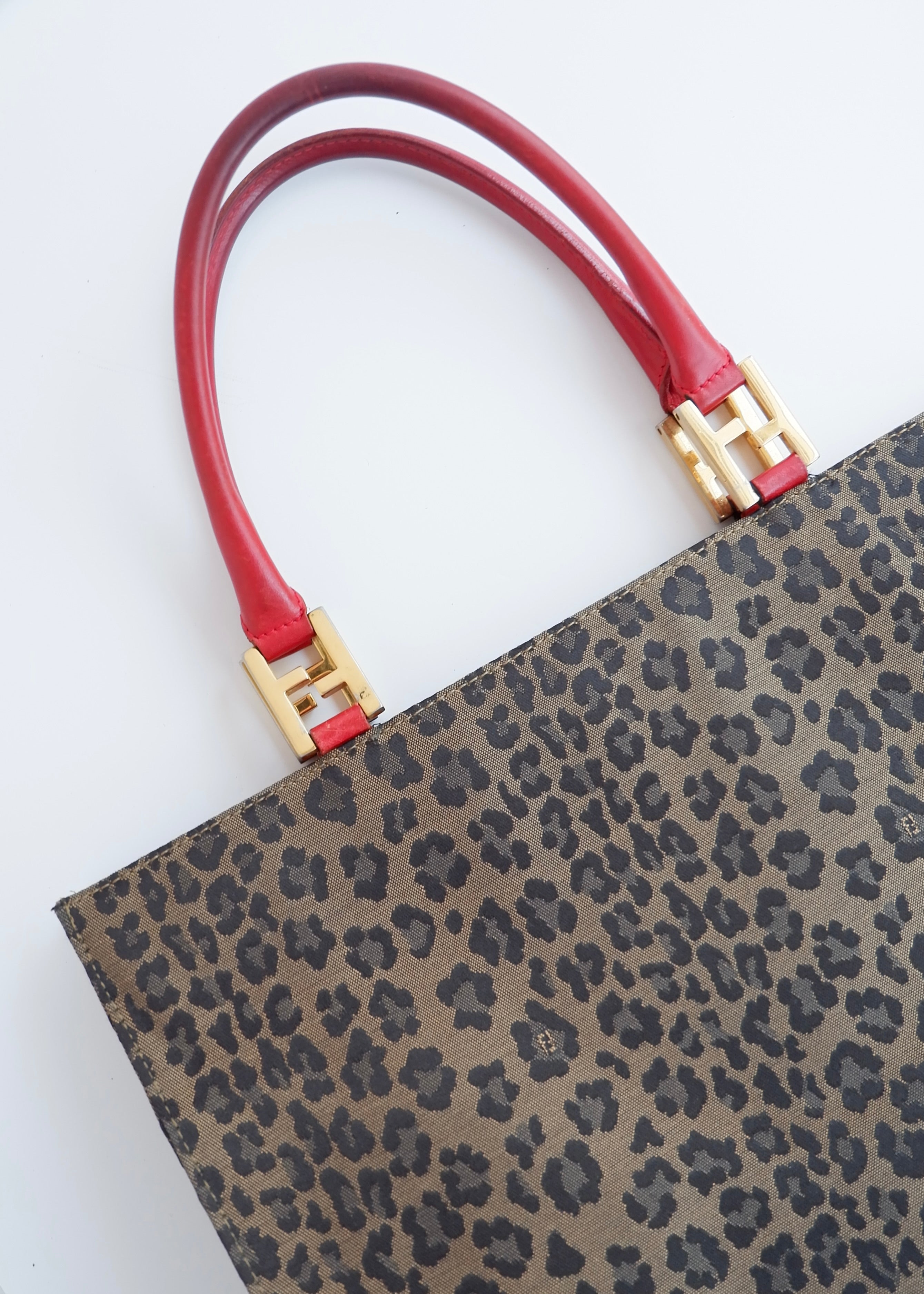 Sac cabas Fendi vintage authentique imprimé animalier