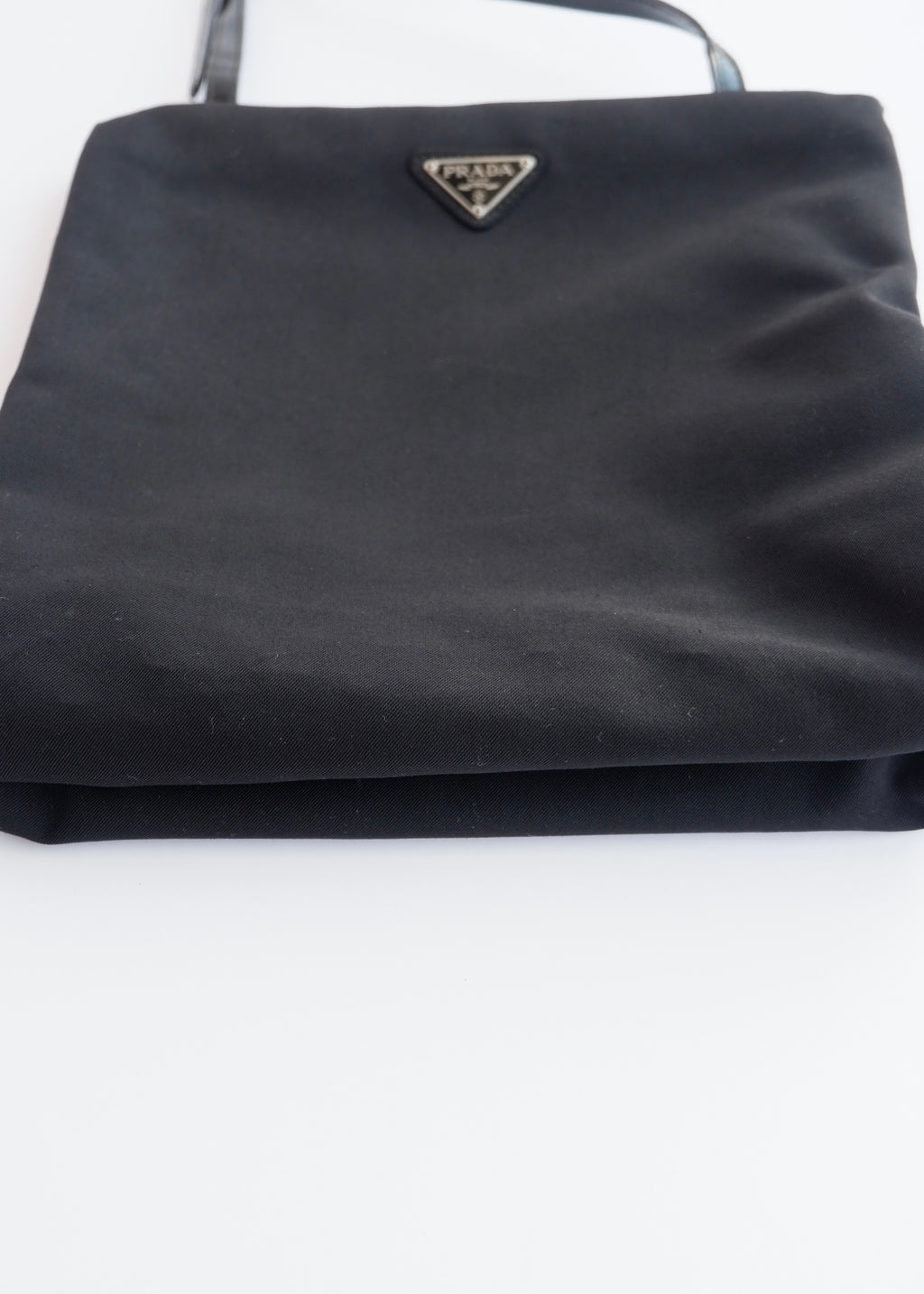 Authentic Preowned Prada Black Fabric Long Strap Kisslock Shoulder Bag