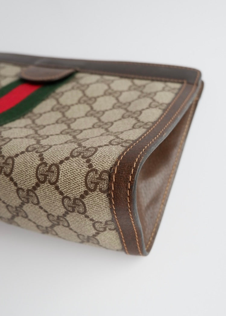 Authentic Preowned Vintage Gucci Sherry Line Clutch