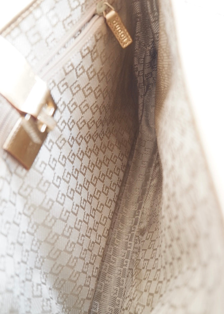 Authentique sac à bandoulière Gucci Jackie bleu/doré d'occasion