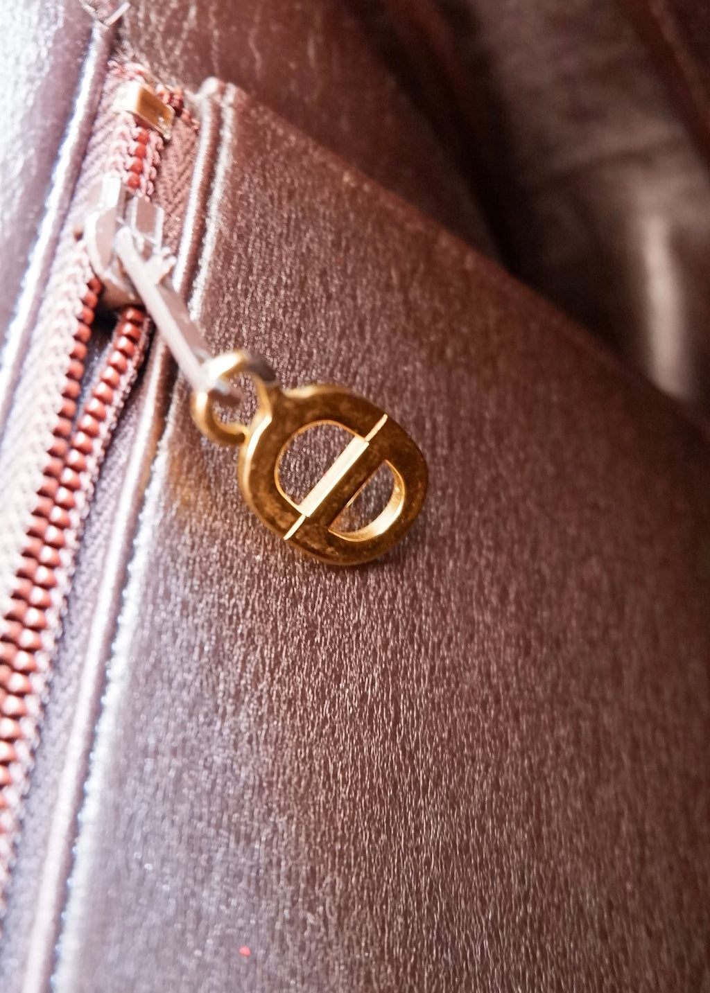 Preowned Vintage Dior Brown Trotter Shoulder Bag
