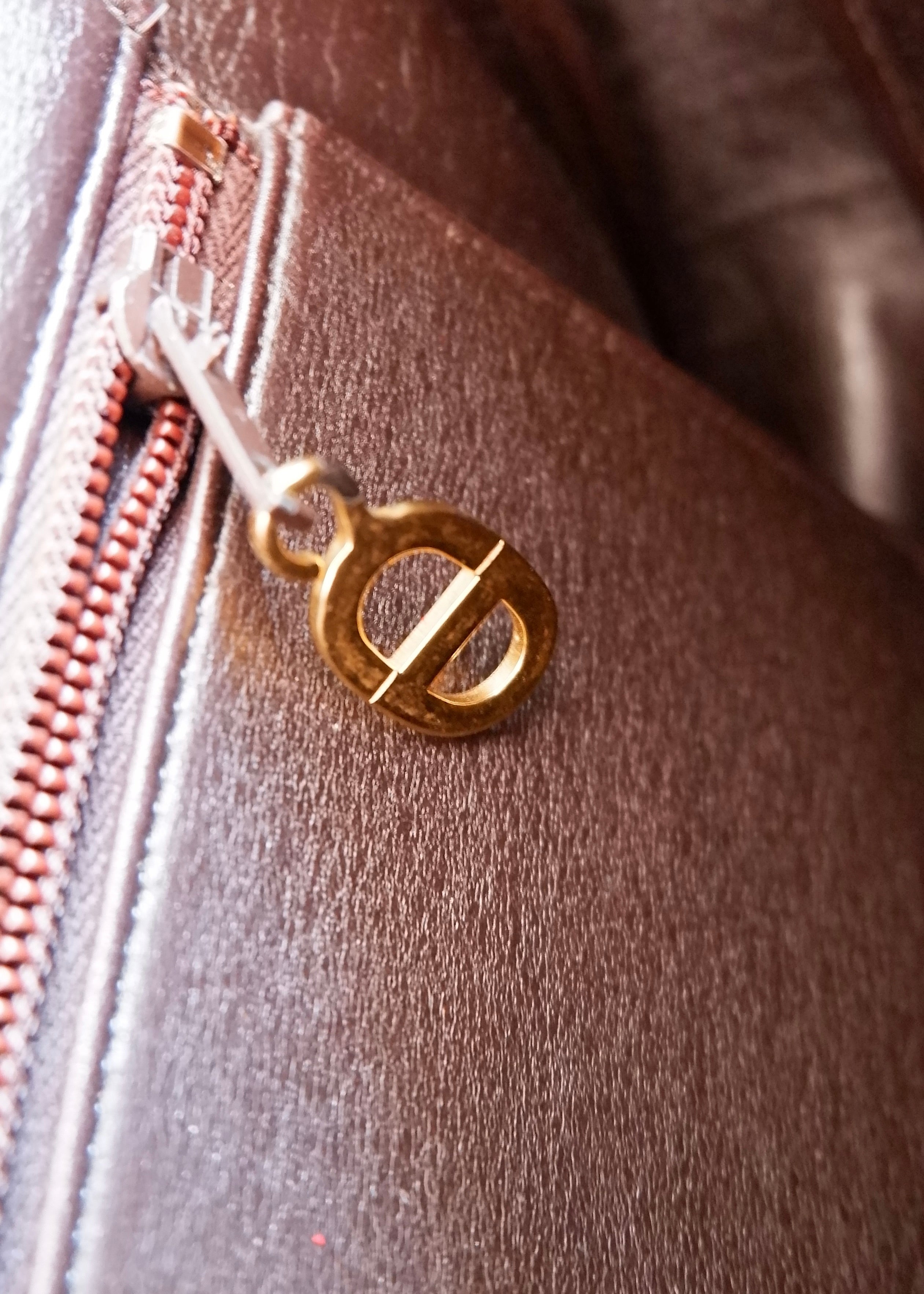 Preowned Vintage Dior Brown Trotter Shoulder Bag