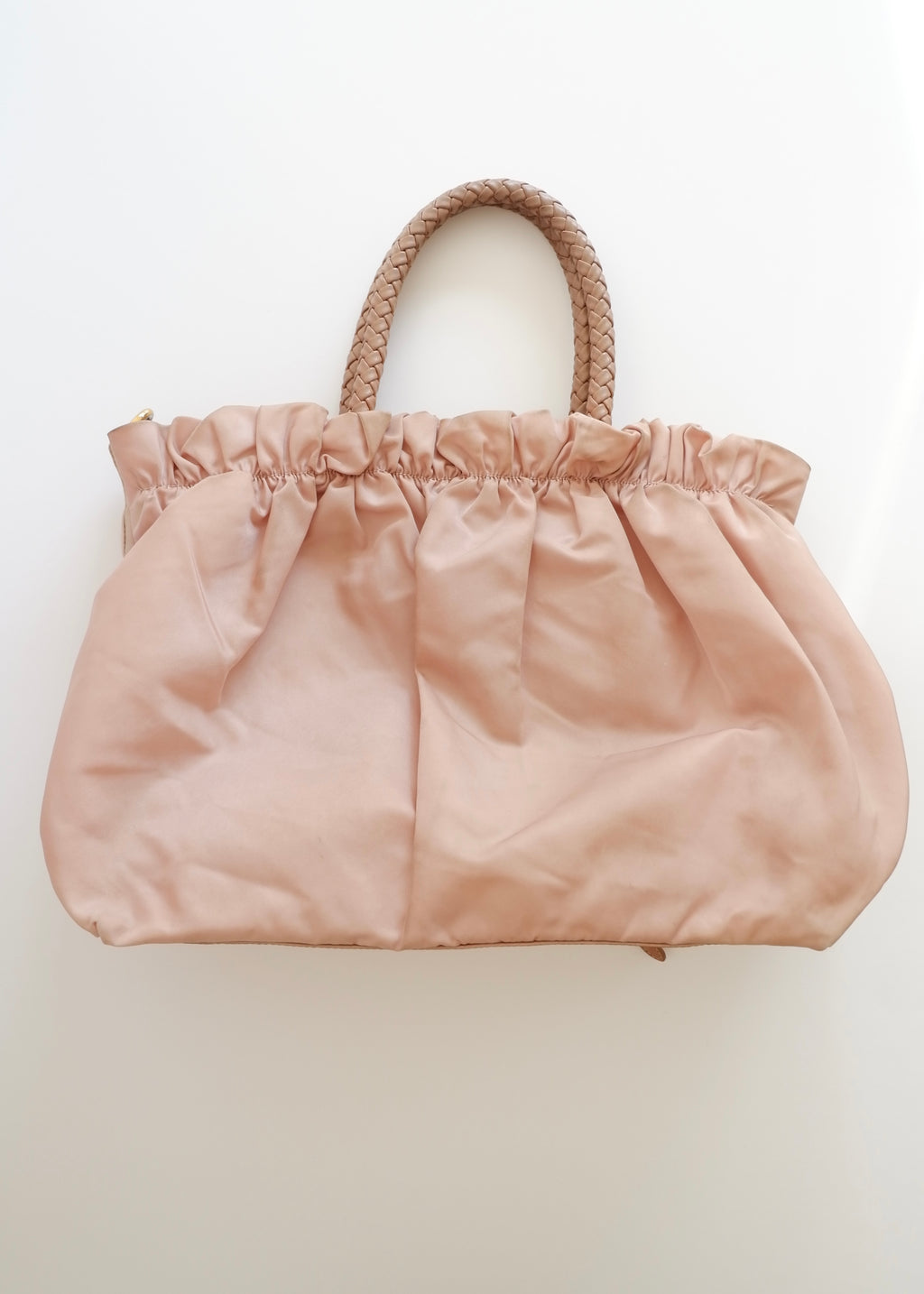 Sac Prada en nylon rose poudré deux en un authentique et d'occasion