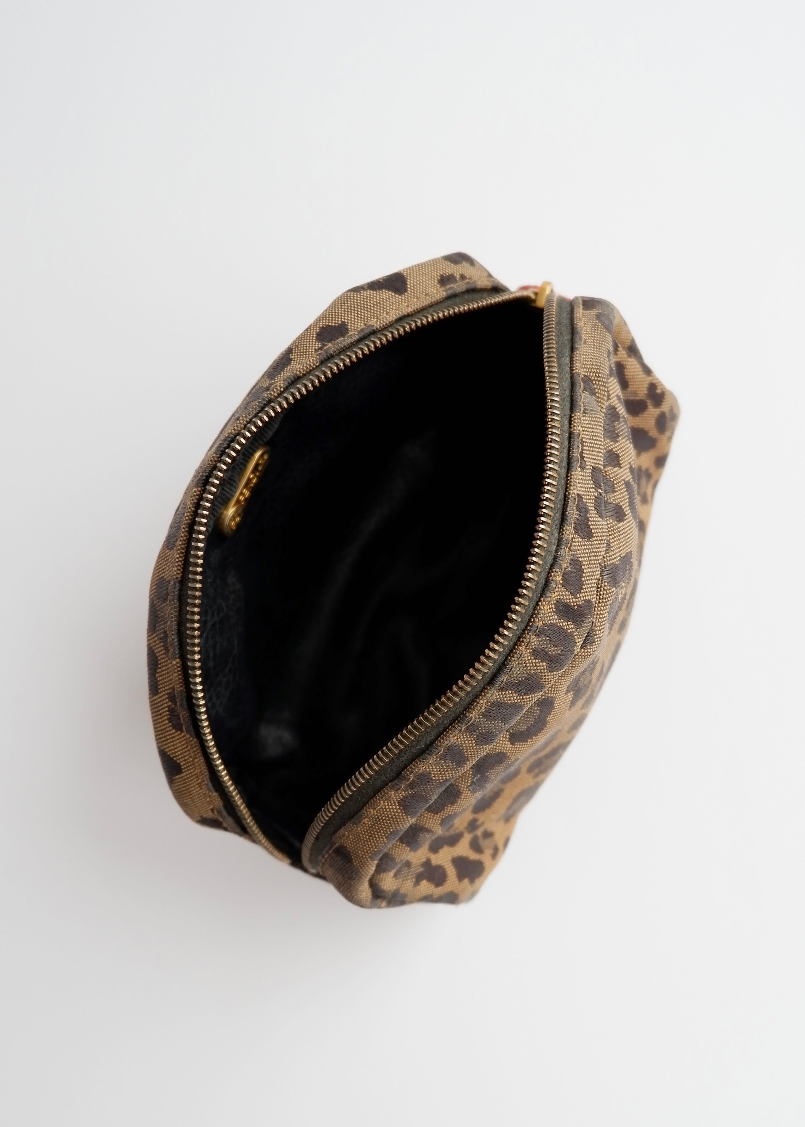Authentic Preowned Fendi Brown Animal Print Canvas Pouch