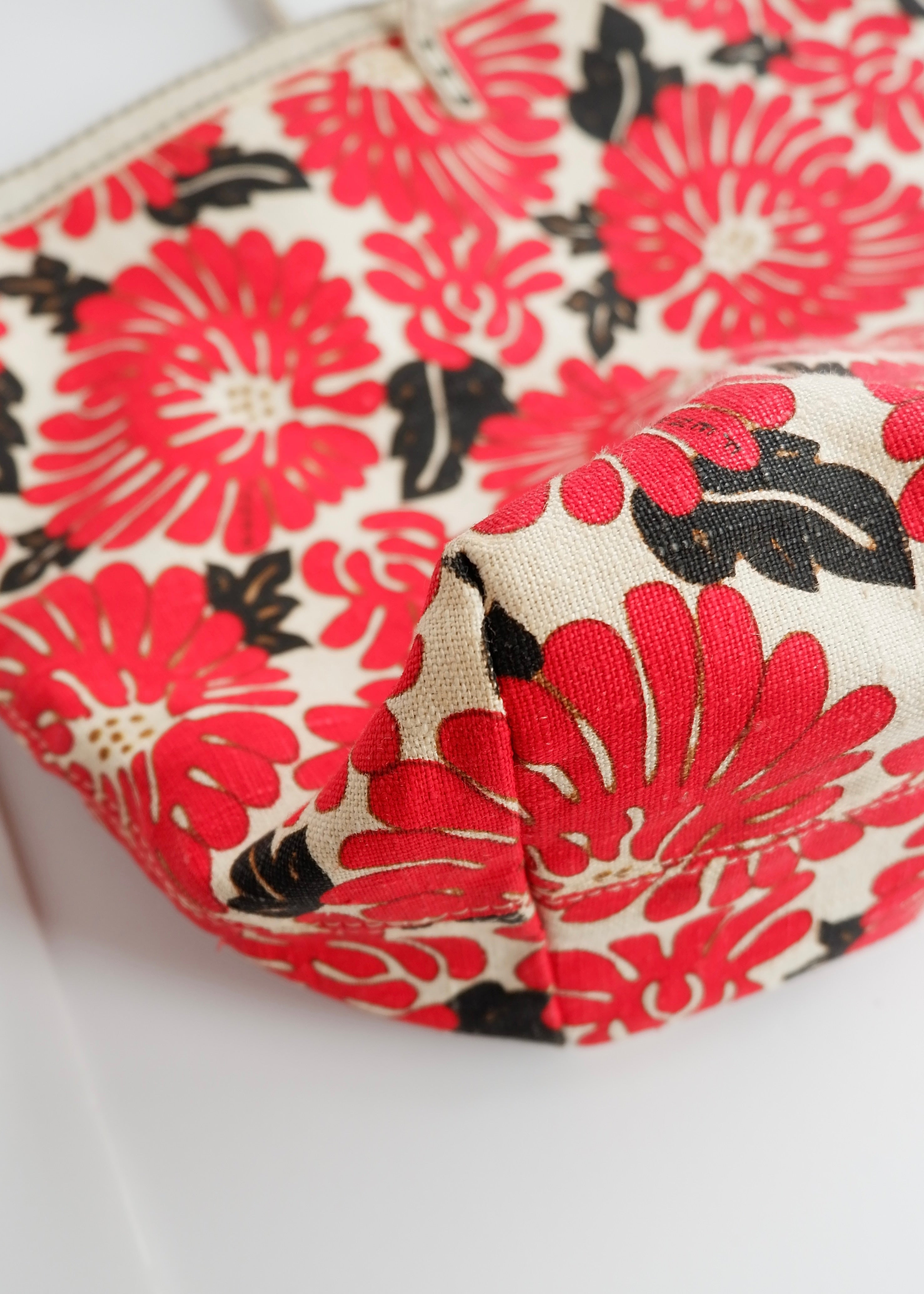 Authentic Preowned Fendi Red Floral Tote Bag