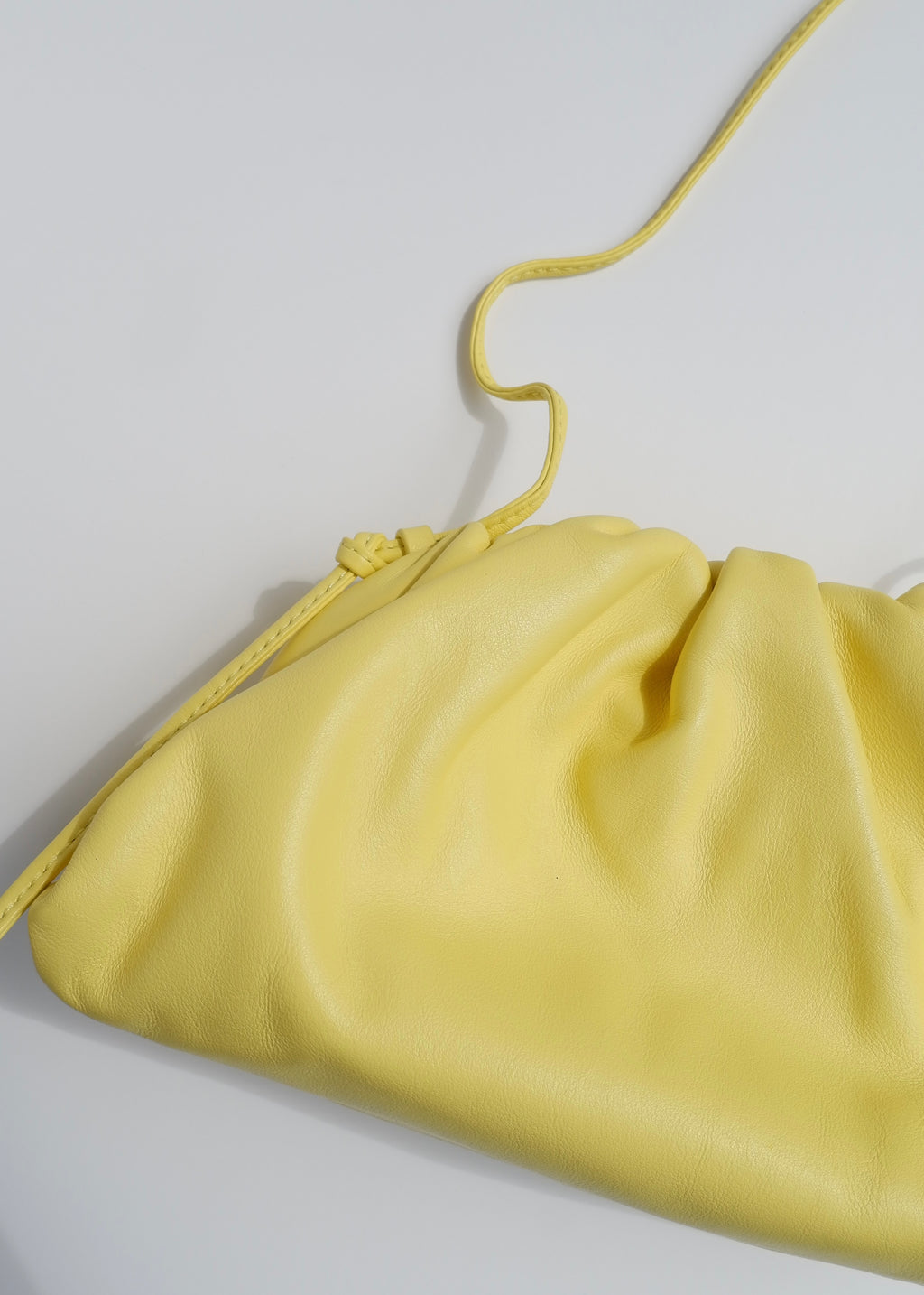 Authentic Preowned Bottega Veneta Yellow Leather Small The Pouch Crossbody