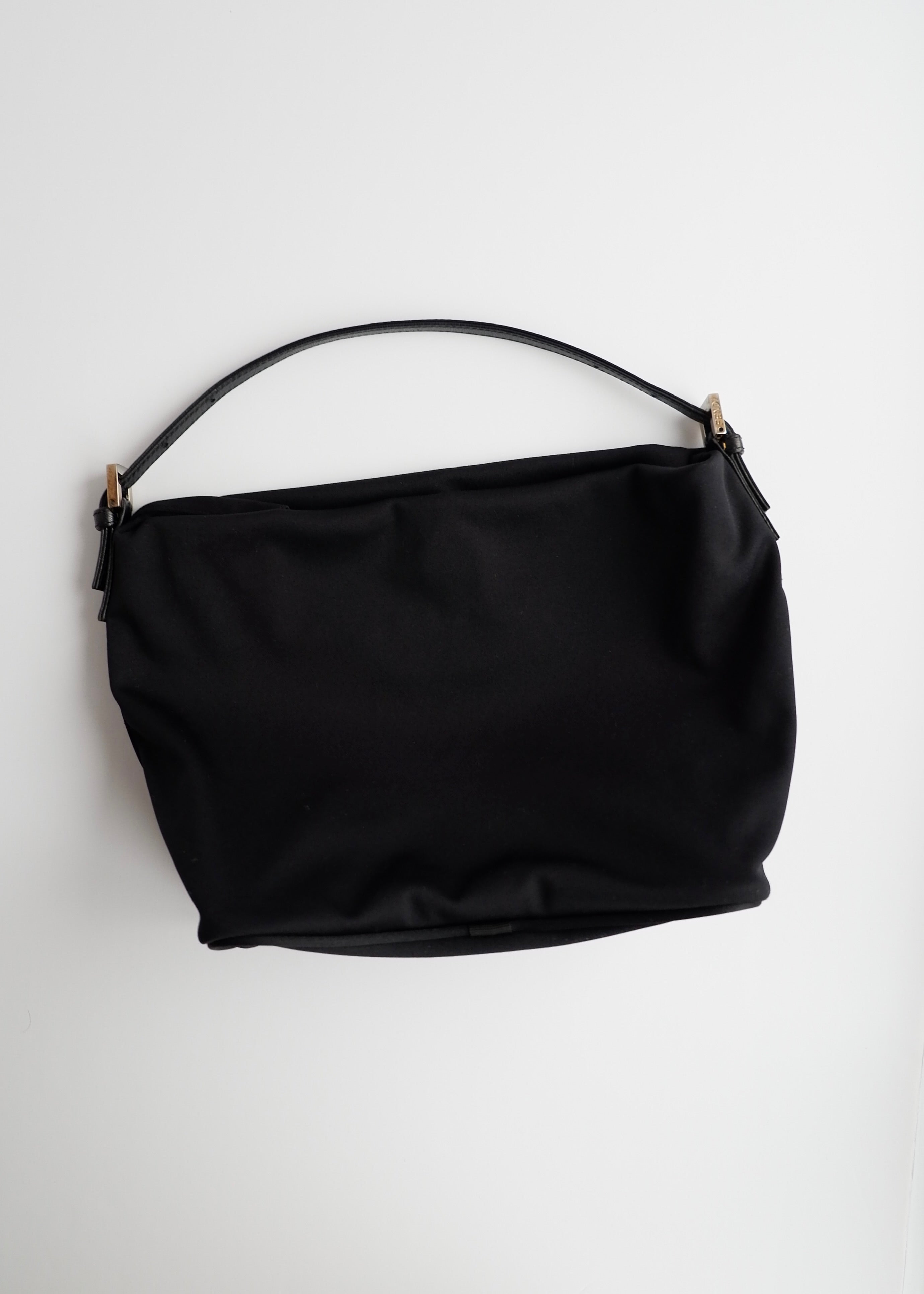 Authentic Preowned Fendi Black Neoprene Hobo Shoulder Bag