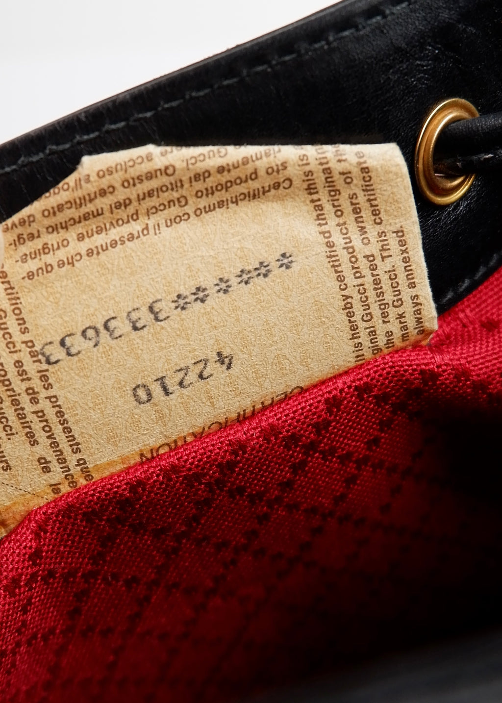 Preowned Gucci Black GG Canvas Drawstring Crossbody Bag