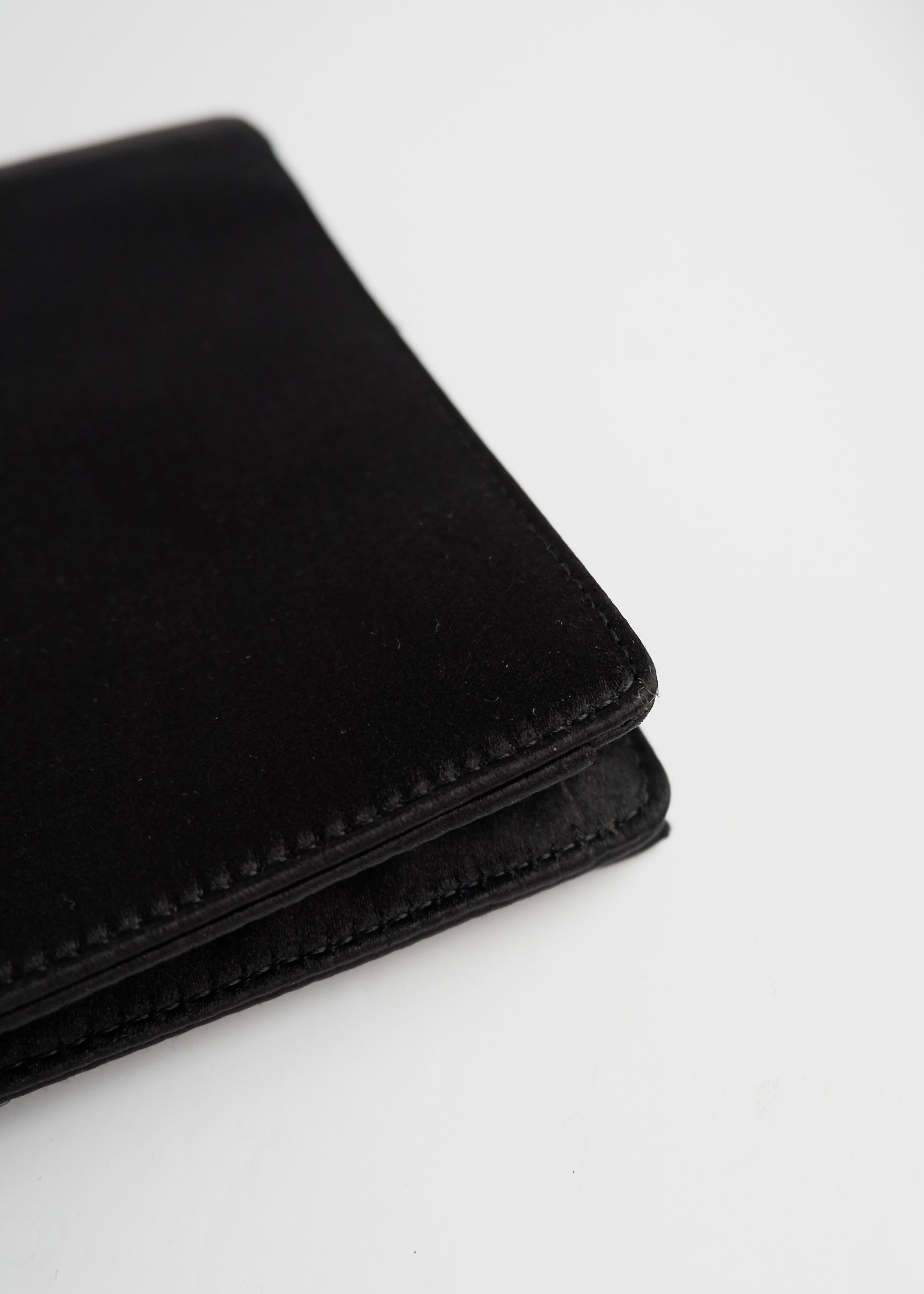 Authentic Preowned Prada Black Satin Clutch