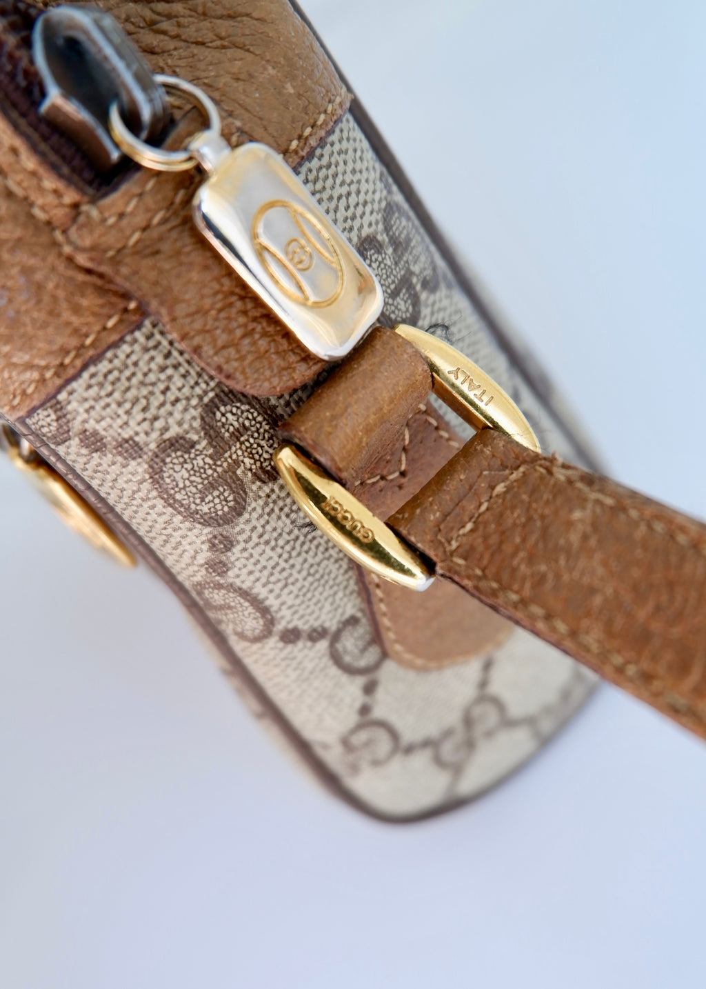 Authentic Preowned Gucci Anniversary Collection Brown Camera Bag